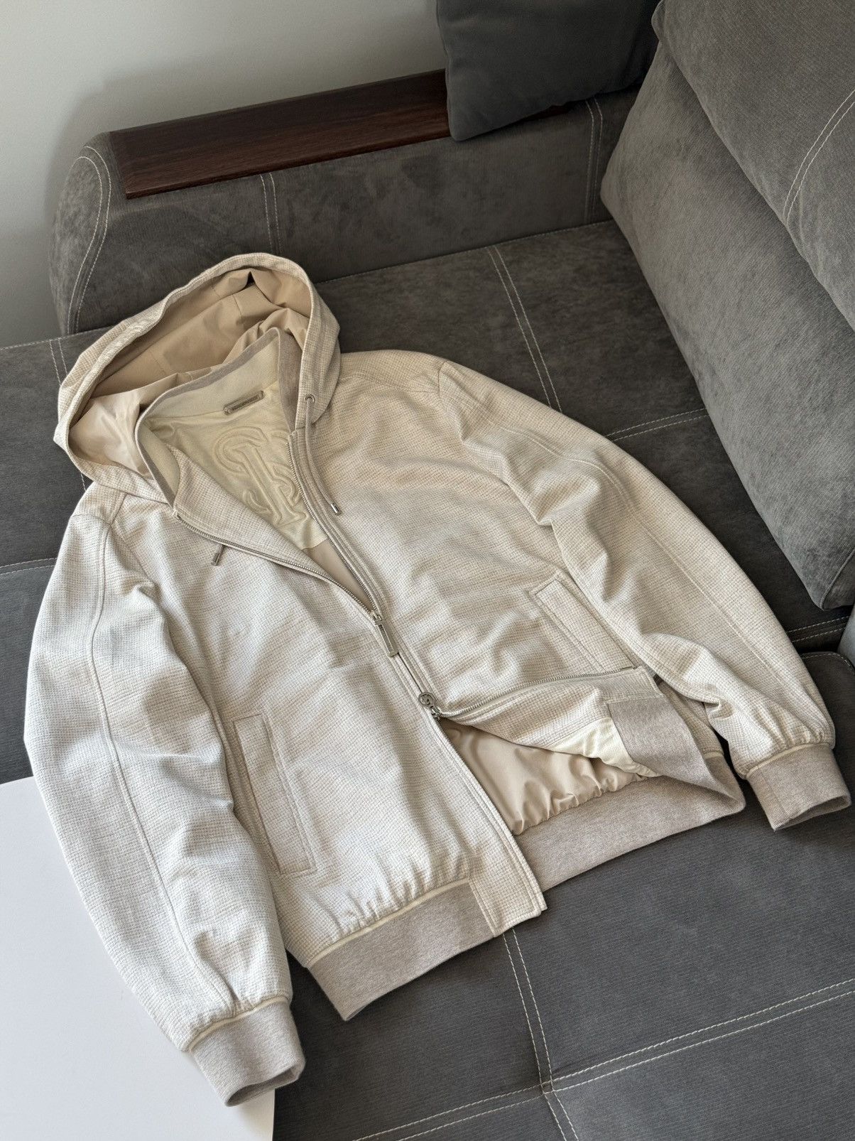 Stefano Ricci RRP~$5990 Stefano Ricci Cashmere Silk Linen Bomber Jacket Size US M / EU 48-50 / 2 - 13 Thumbnail