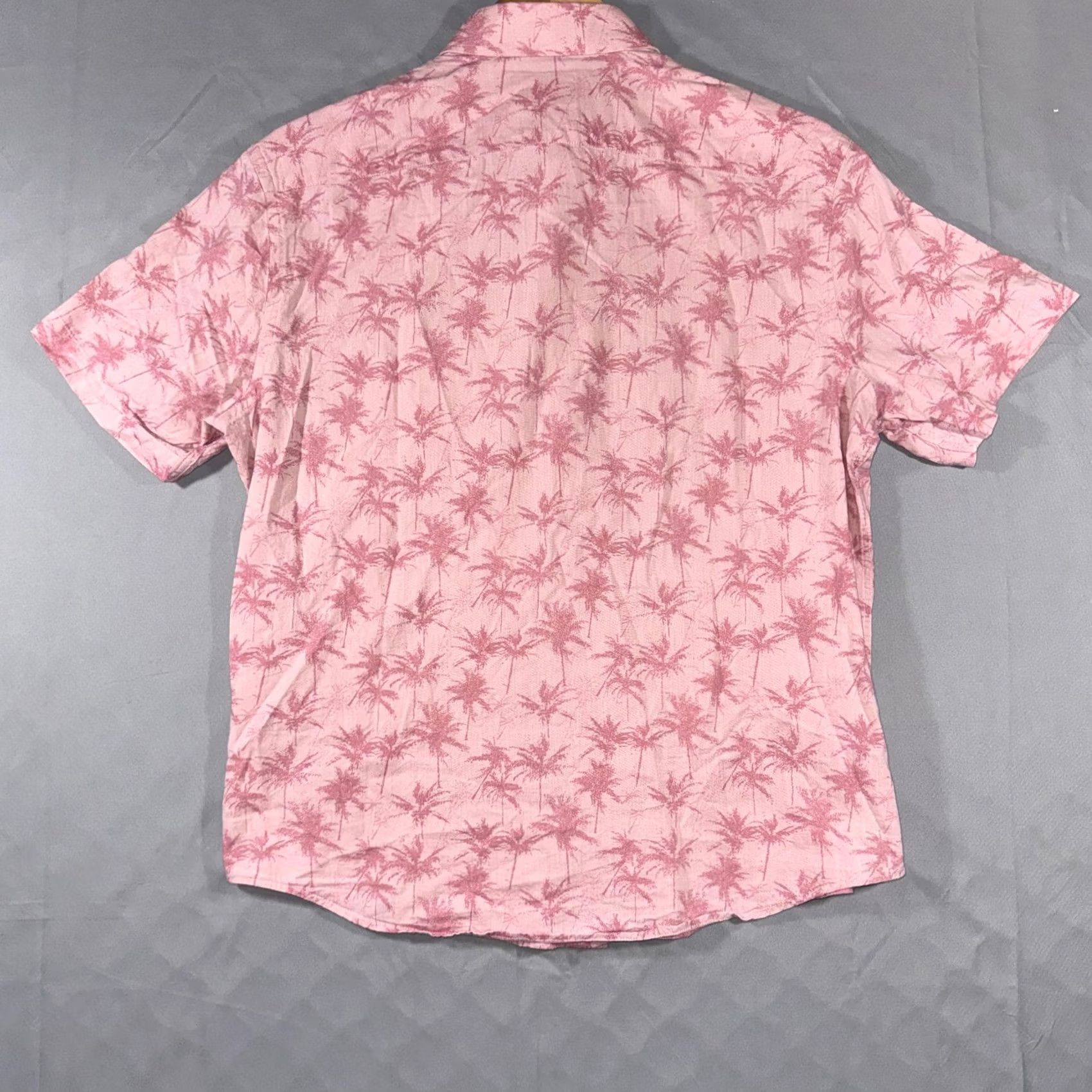 UNTUCKit UNTUCKit Shirt Mens Medium Pink Palm Tree Print Short Sleeve Button Front Casual VINTAGE? Size US M / EU 48-50 / 2 - 2 Thumbnail