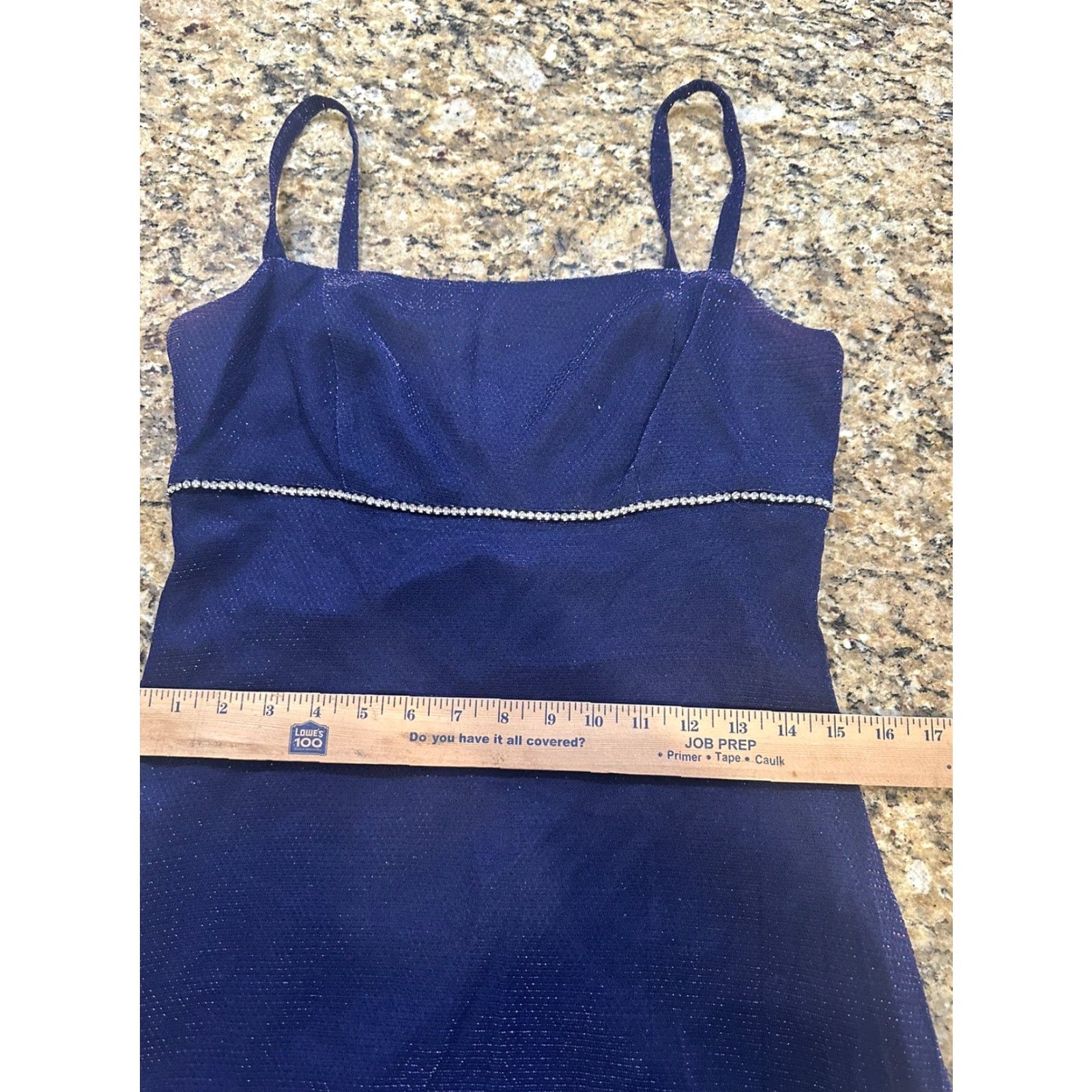 Vintage VINTAGE Jump apparel co Purple Metallic Shimmer Maxi Gown Spaghetti Strap 9/10 Womens Size M / US 6-8 / IT 42-44 - 3 Thumbnail