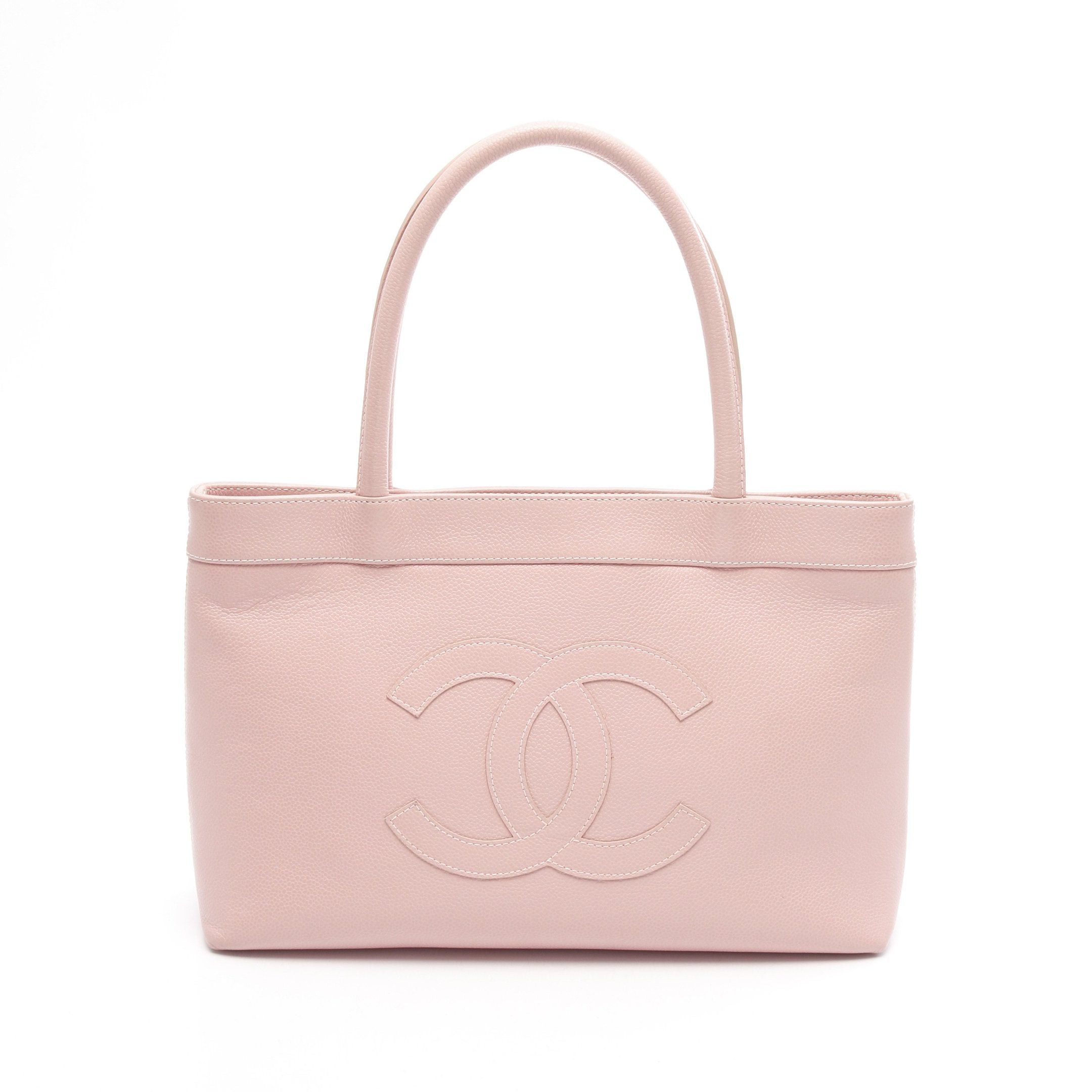 Chanel Chanel Coco Mark Handbag Tote Bag Caviar Skin Pink Gold Hardware Size ONE SIZE - 1 Thumbnail
