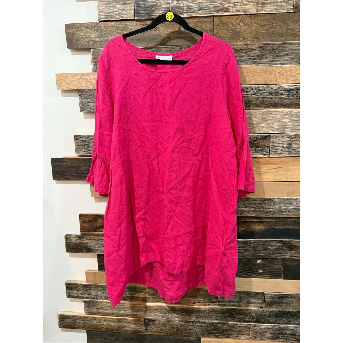 Bryn Walker Bryn Walker Hi-Lo Zaida pink hibiscus linen tunic dress size Size M / US 6-8 / IT 42-44 - 1 Thumbnail