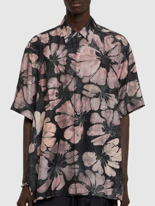 Dries Van Noten o1lsvrm0425 Silk Shirt in Pink Size US L / EU 52-54 / 3 - 3 Thumbnail