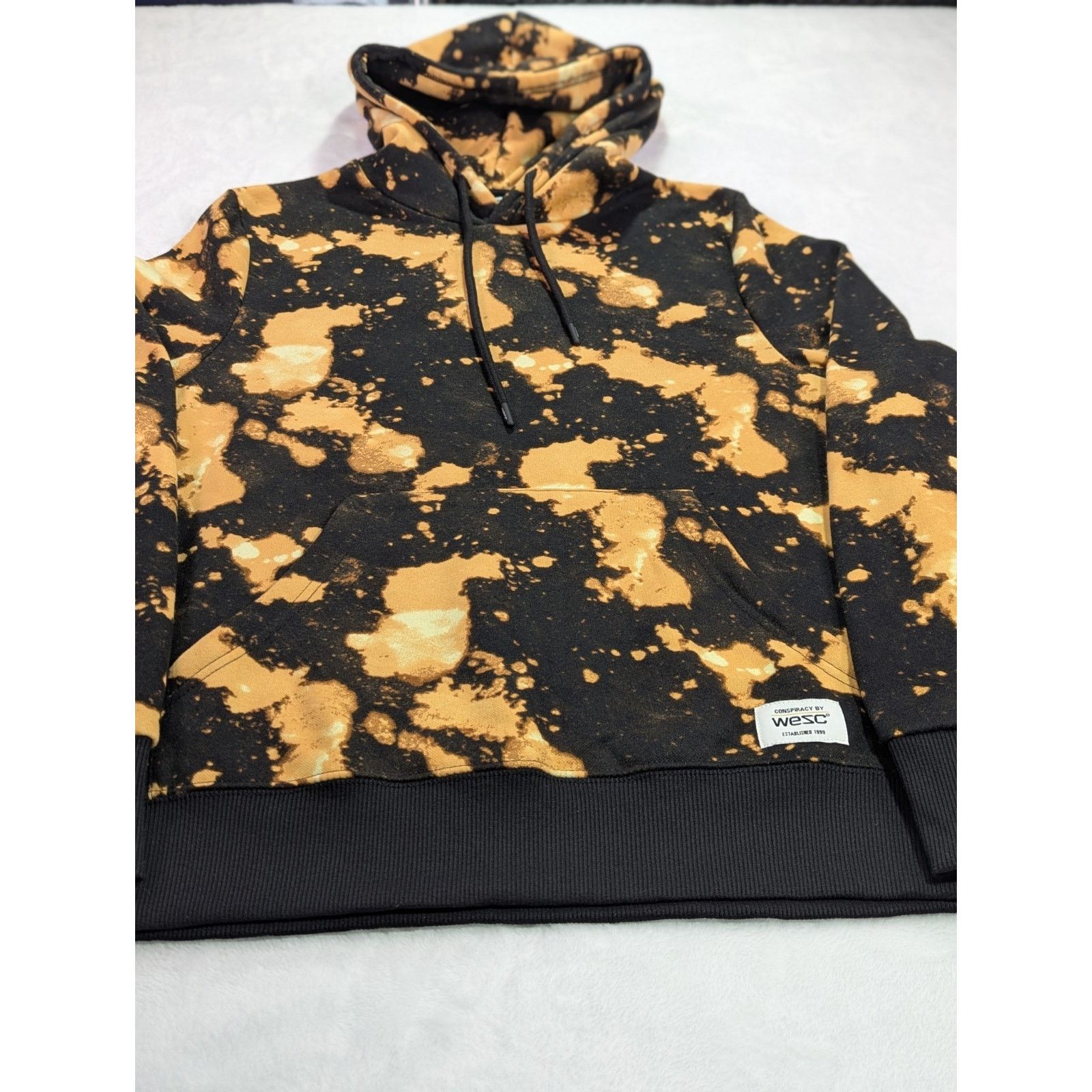 WeSC WeSC Conspiracy Mike Bleached Hoodie Black Yellow S/M Size US S / EU 44-46 / 1 - 2 Thumbnail