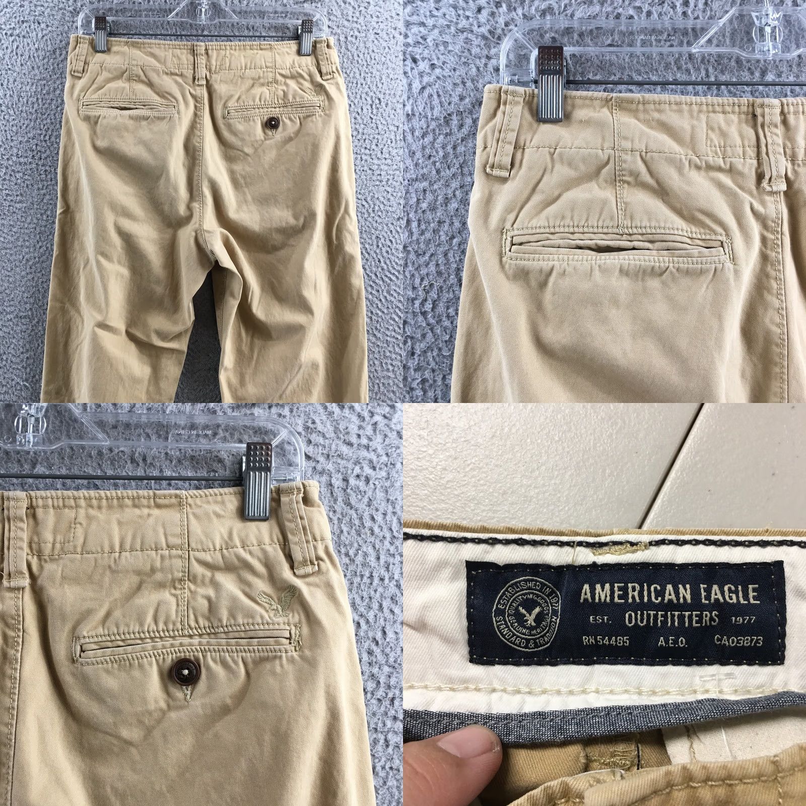 American Eagle Outfitters American Eagle Outfitters Original Straight Chino Pants Mens 28x32 Beige Cotton - Vintage Size US 28 / EU 44 - 9 Thumbnail