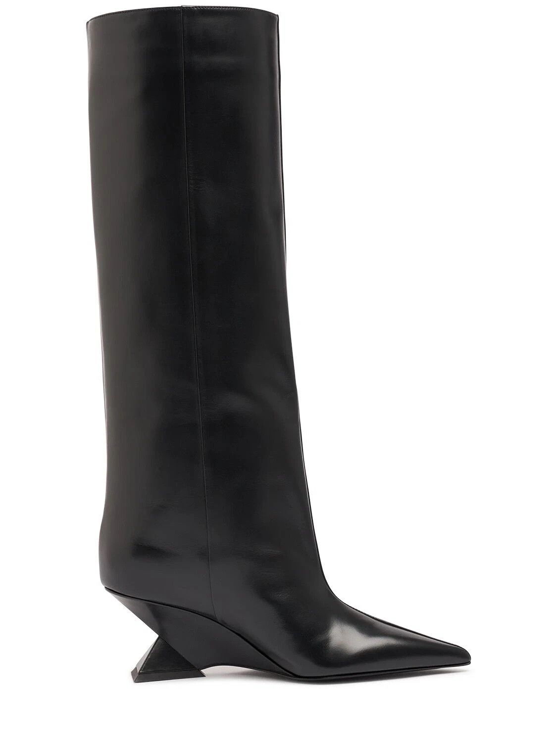 THE ATTICO Cheope Black 60mm Leather Tall Boots New