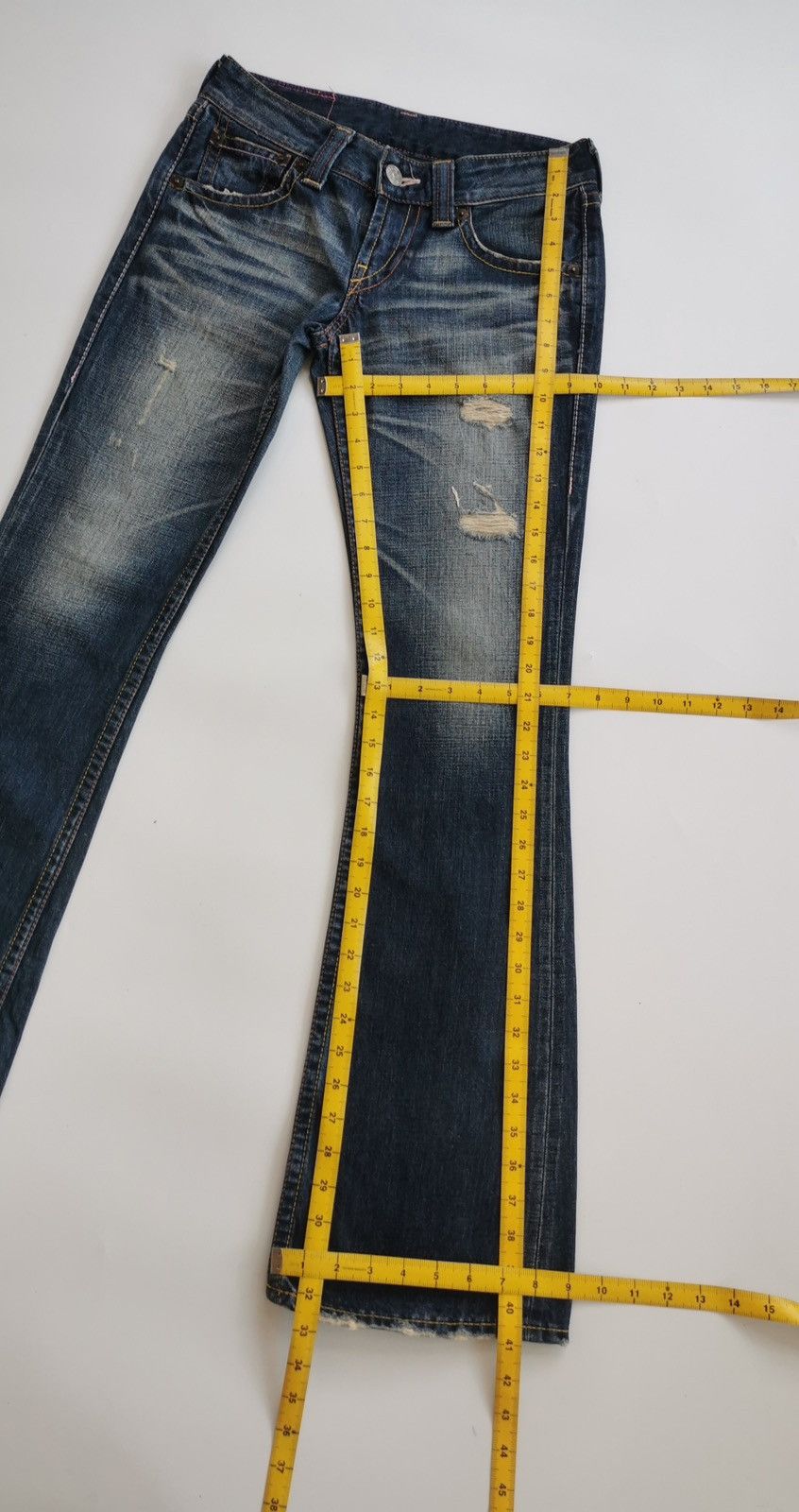 Levi's Vintage Levis 906 Bootcut Distressed Jeans Size 29" - 10 Thumbnail