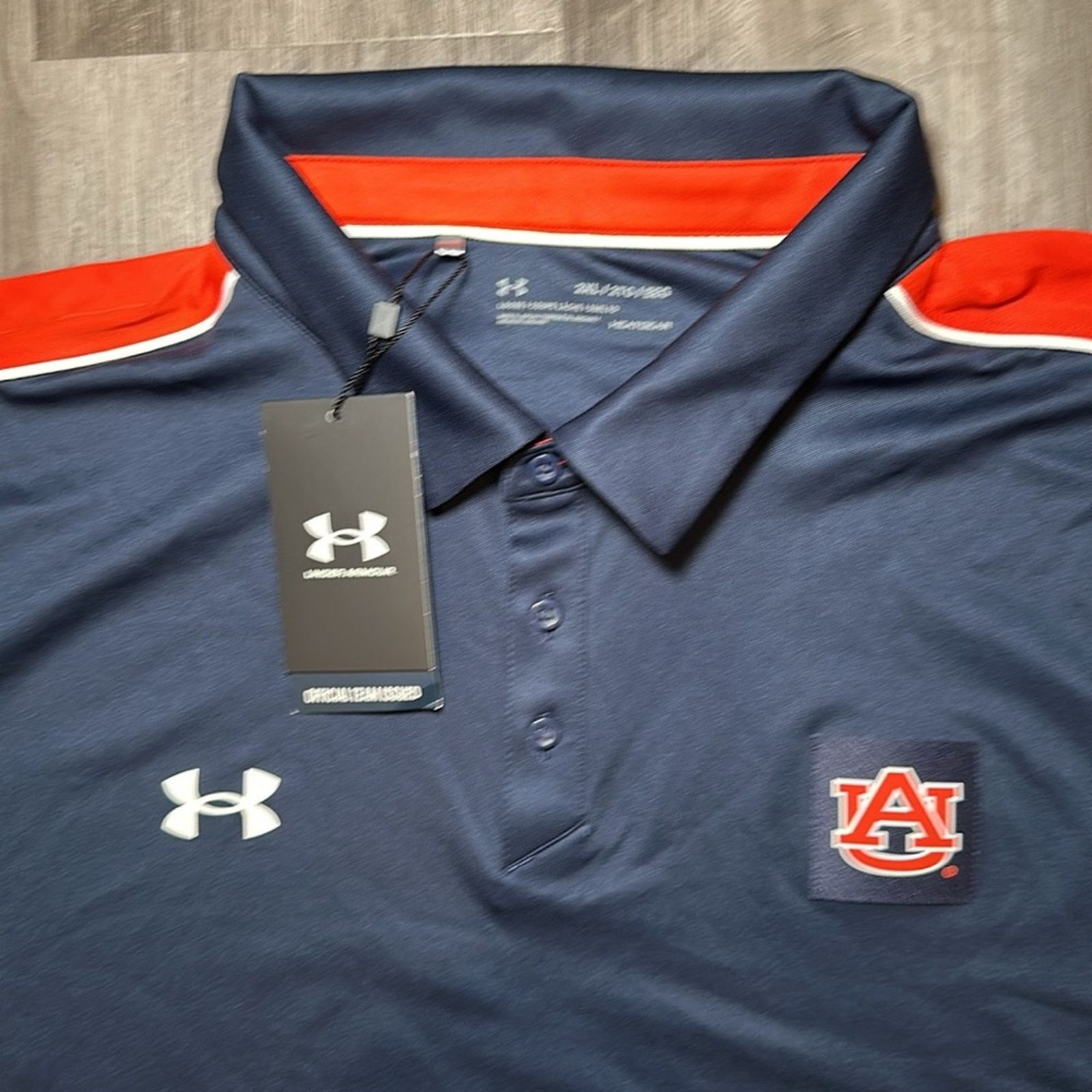 Under Armour Auburn Tigers Under Armour Official Team Issued Polo - 2XL Size US XXL / EU 58 / 5 - 5 Thumbnail