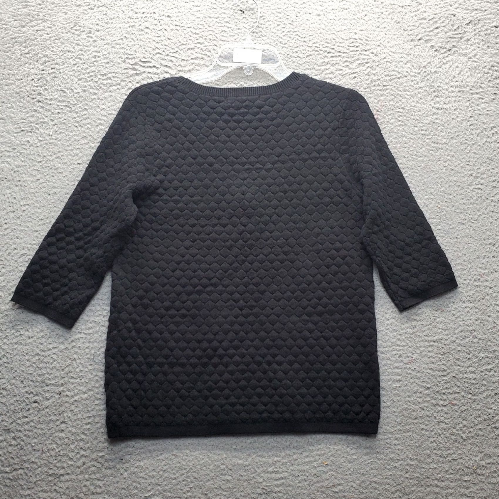 Vintage Preswick & Moore Sweater Womens Medium Black Round Neck Pullover 3/4 Sleeve Size M / US 6-8 / IT 42-44 - 2 Thumbnail