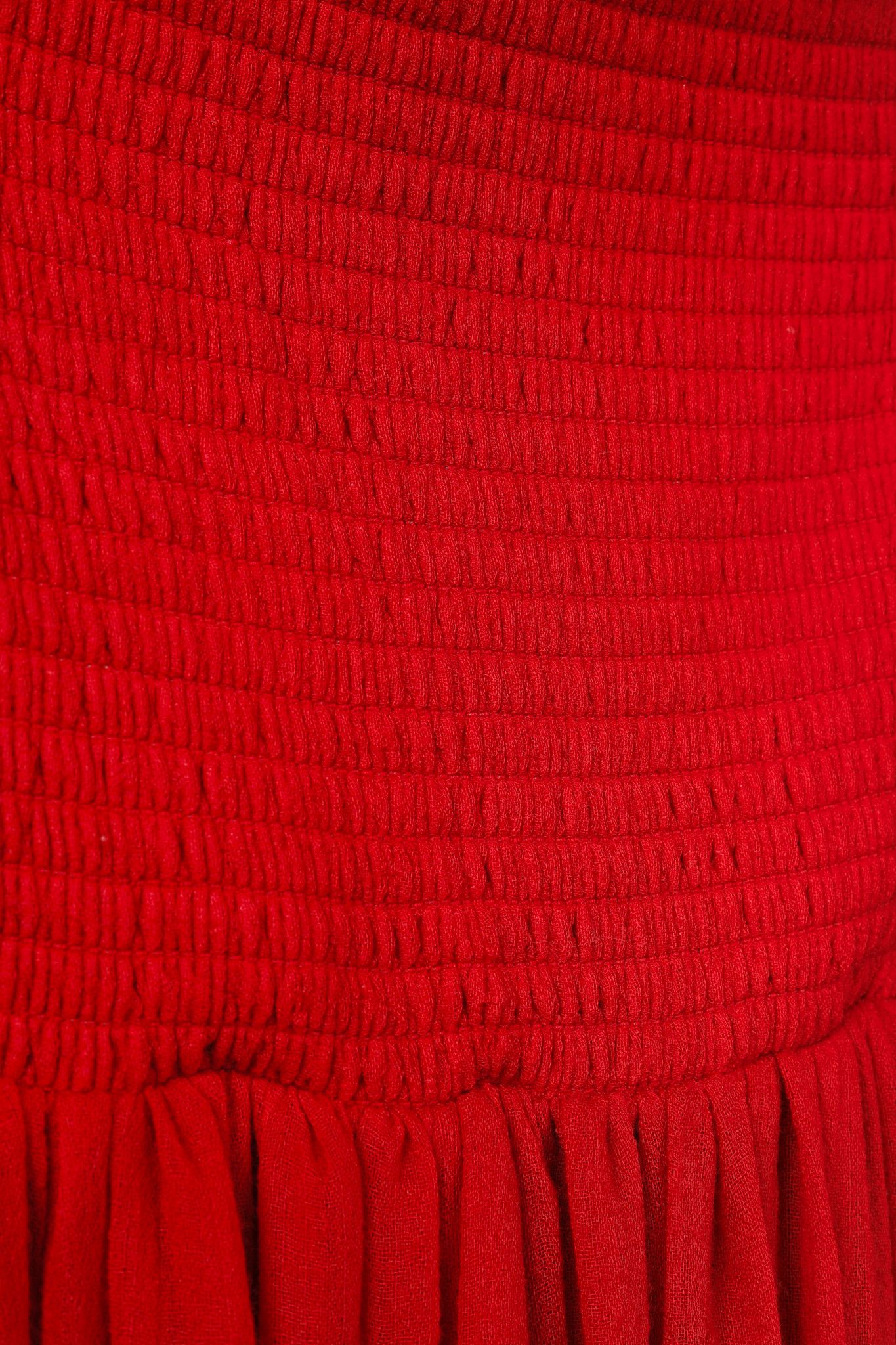 Chloe Chloe Red Crush Smocked Off-The-Shoulder Maxi Dress Size S / US 4 / IT 40 - 8 Thumbnail