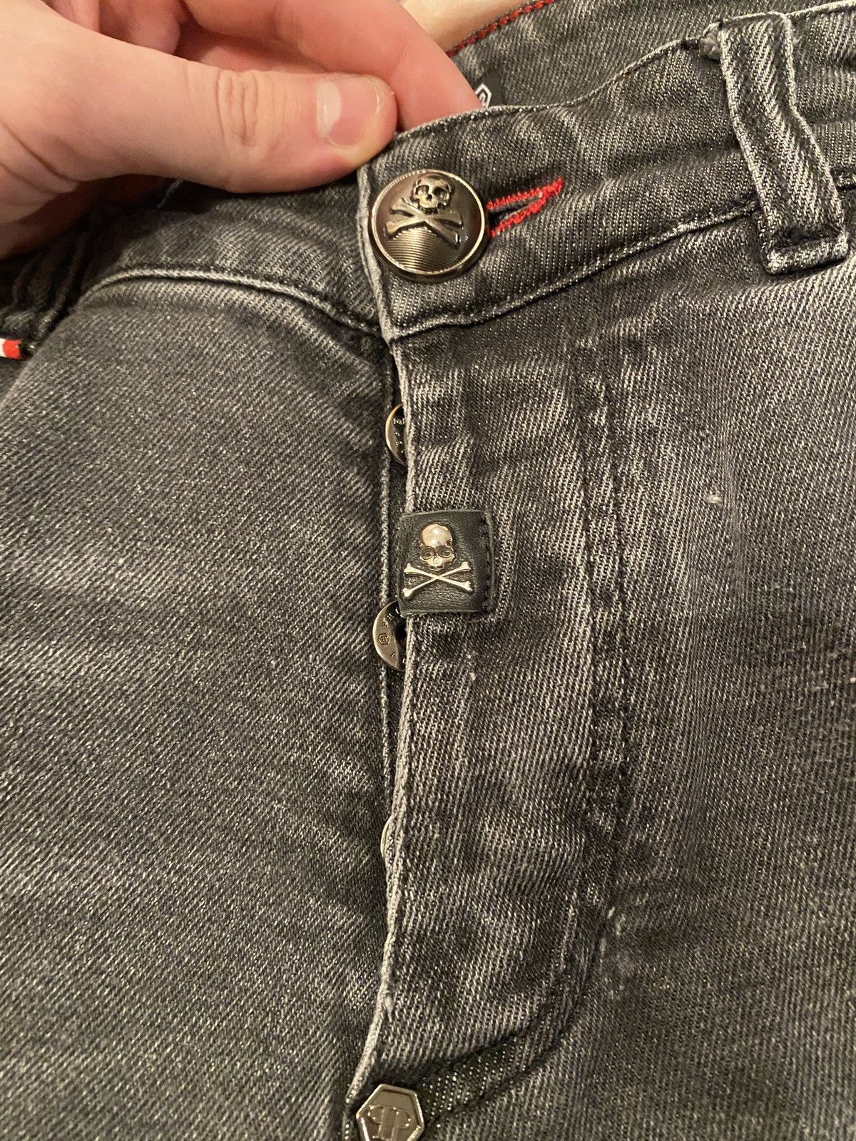 Other Philipp plein Luxury big skeleton drip denim jeans trousers Size US 32 / EU 48 - 7 Thumbnail