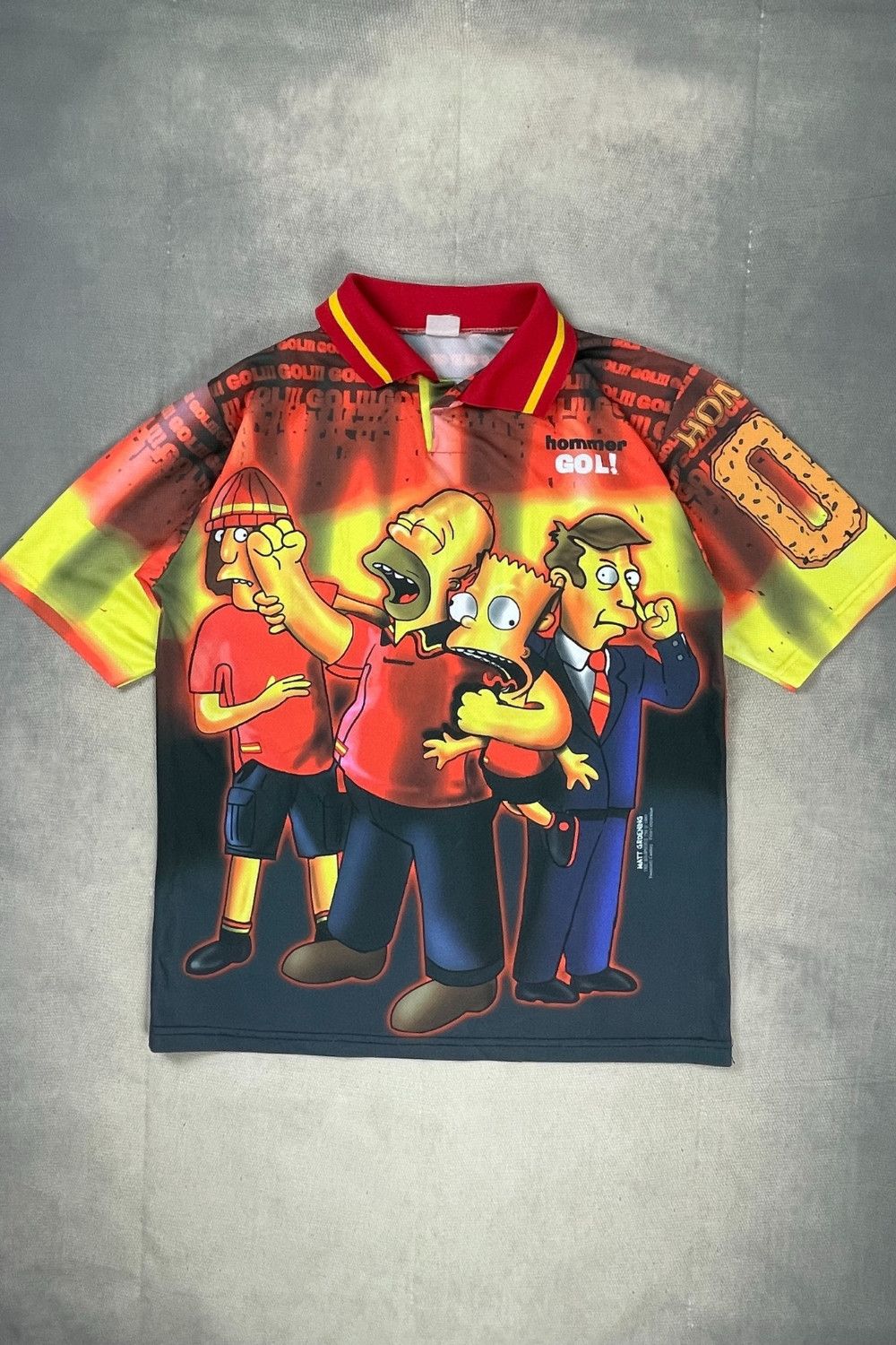The Simpsons × Vintage RARE Vintage 1999 The Simpsons "Hommer" Football Jersey Size US L / EU 52-54 / 3 - 1 Thumbnail