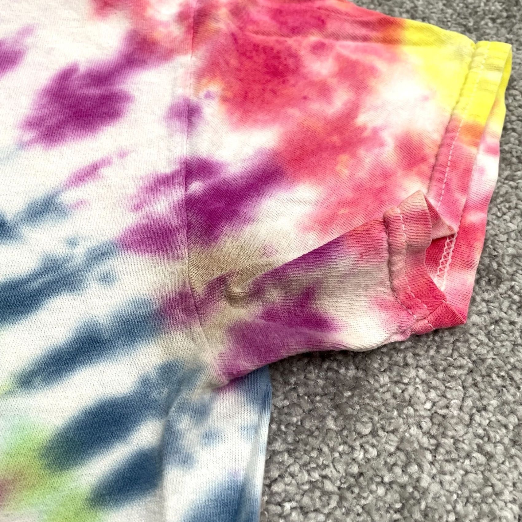 Gildan Gildan Womens Small Tie-Dye T-Shirt Crew Neck Multicolor Casual Cotton Tee Shirt Size S / US 4 / IT 40 - 3 Thumbnail