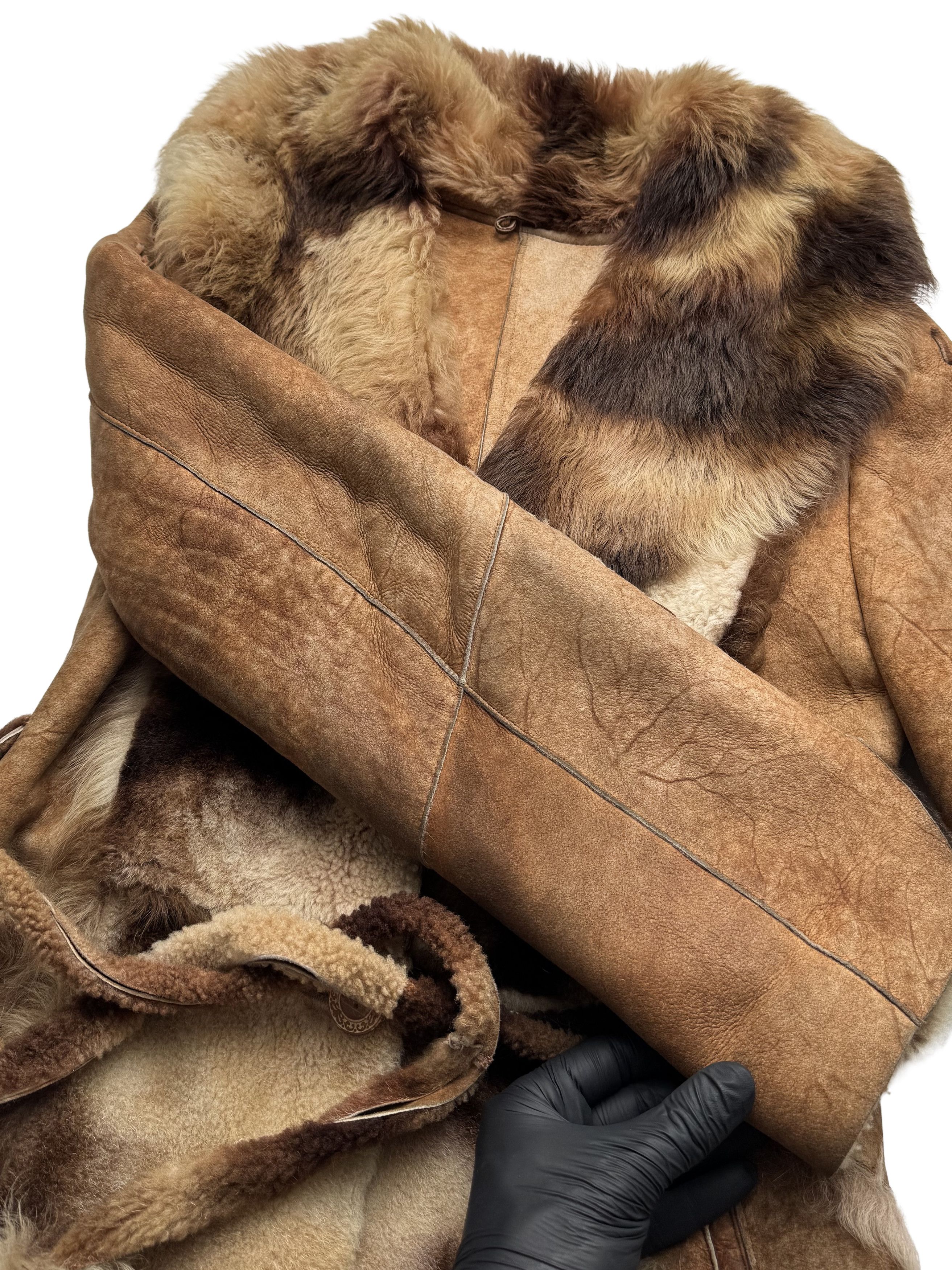Japanese Brand Vintage Hooded Real Sheepskin Jacket With Belt Size S / US 4 / IT 40 - 10 Thumbnail