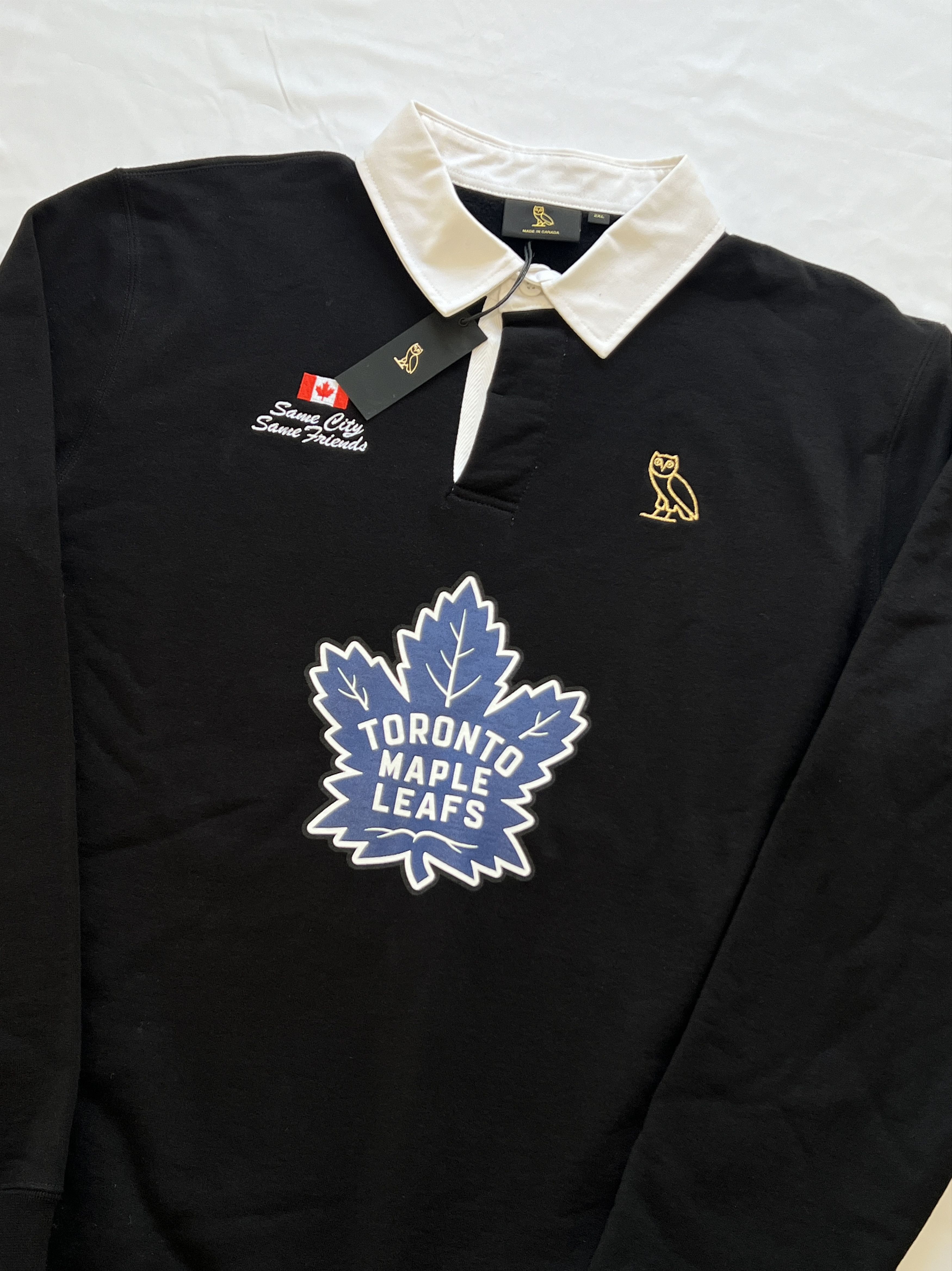 Drake OVOx NHL x TORONTO MAPLE LEAFS OG OWL RUGBY POLO - Black Size US XXL / EU 58 / 5 - 3 Thumbnail