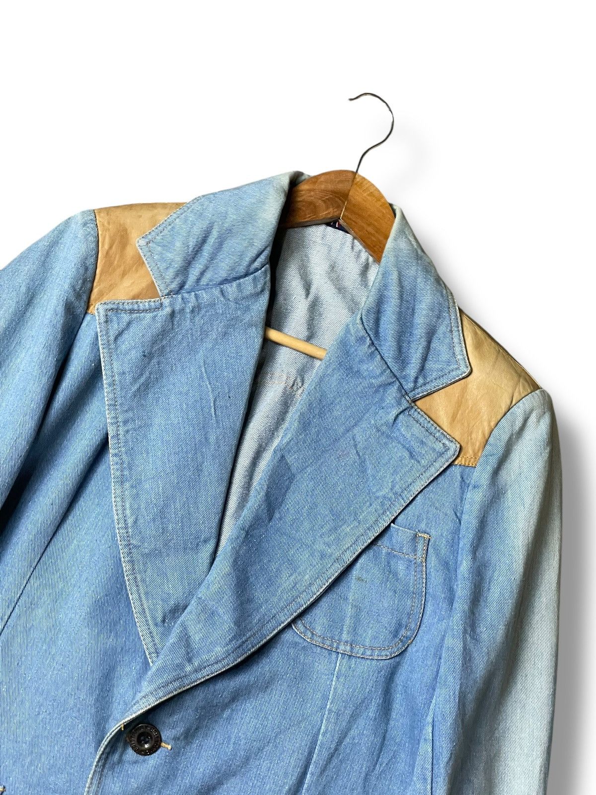Japanese Brand × Vintage Vintage BRITTANIA Denim Jacket Coat (104) Size US M / EU 48-50 / 2 - 2 Thumbnail