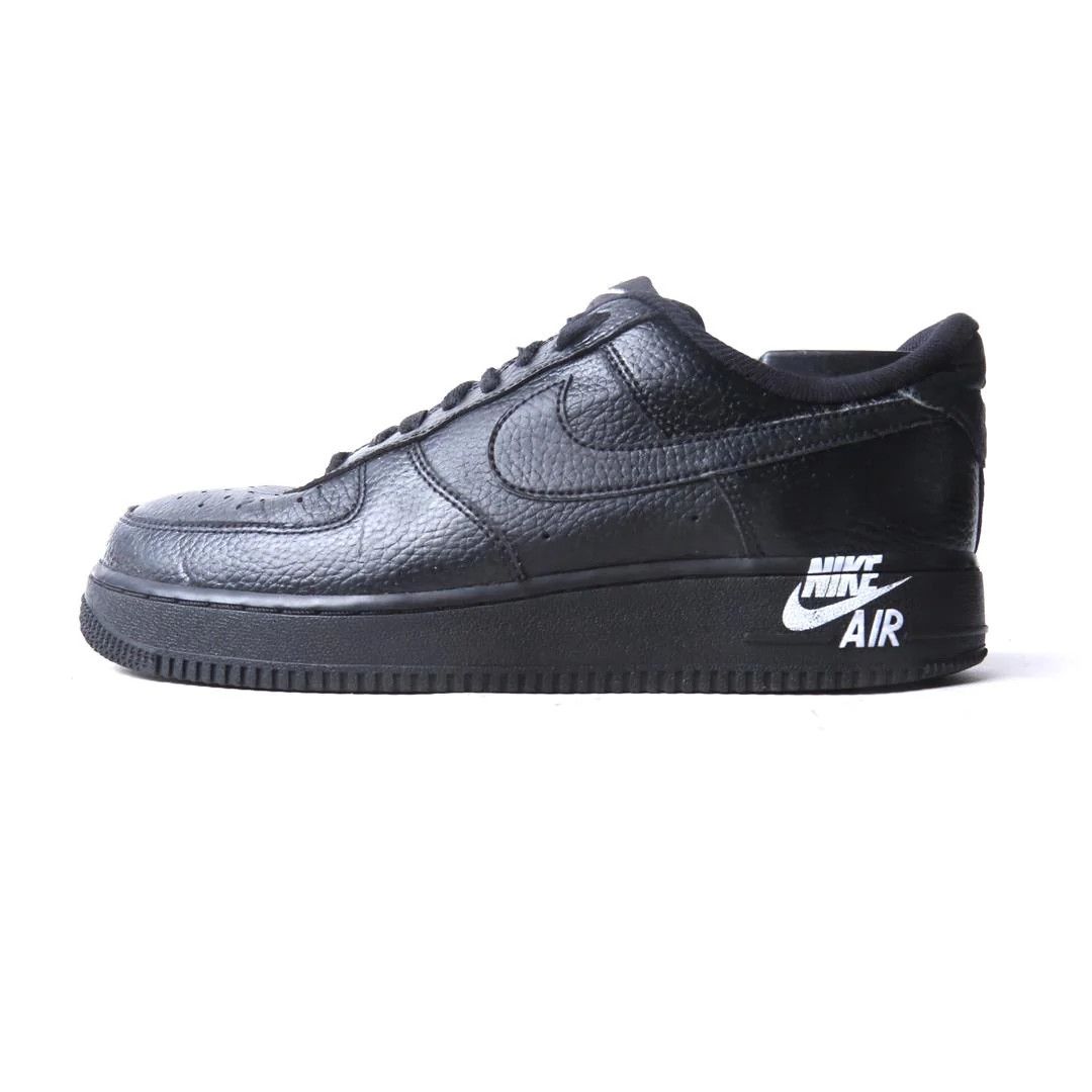Nike Nike Air Force 1 '07 Leather "Emblem" sneakers black leather Size US 8 / EU 41 - 1 Thumbnail