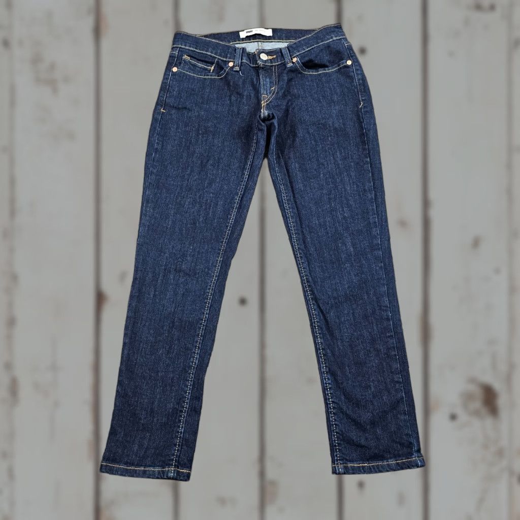 Levi's Levis 524 Jeans Womens 5 Skinny Too Superlow Stretch Dark Wash Low Rise 27x26 Size 27" / US 4 / IT 40 - 1 Thumbnail