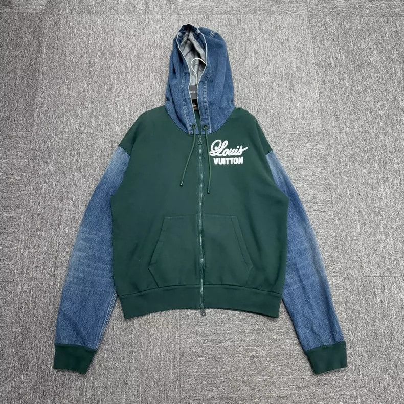 Louis Vuitton Denim Hoodie | Grailed