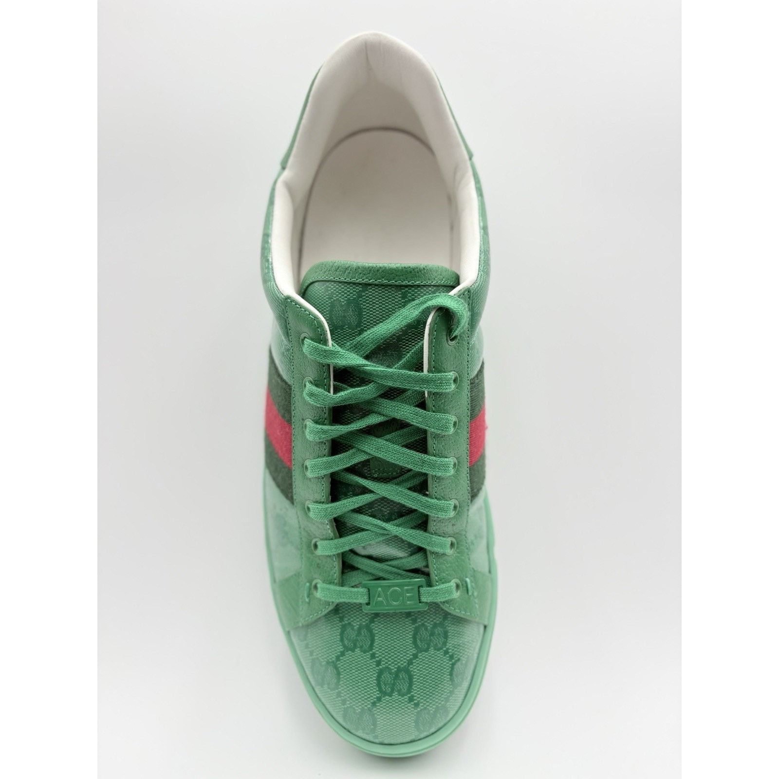Gucci Gucci Ace GG Crystal Canvas ' Green ' | SUPER CLEAN! Size US 11 / EU 44 - 5 Thumbnail