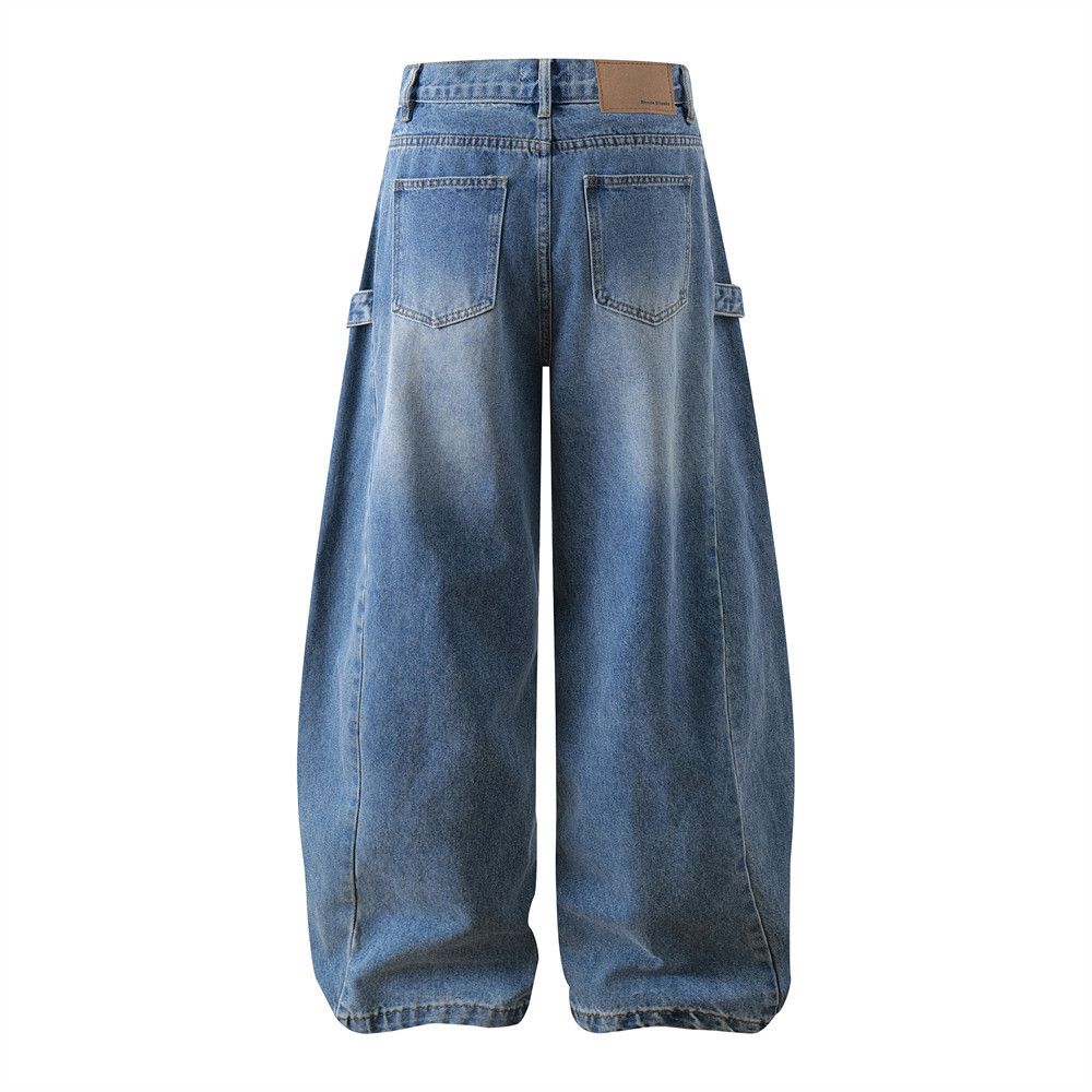 Japanese Brand × Jean Men's cargo high street washed distressed scimitar jeans Size US 32 / EU 48 - 3 Thumbnail