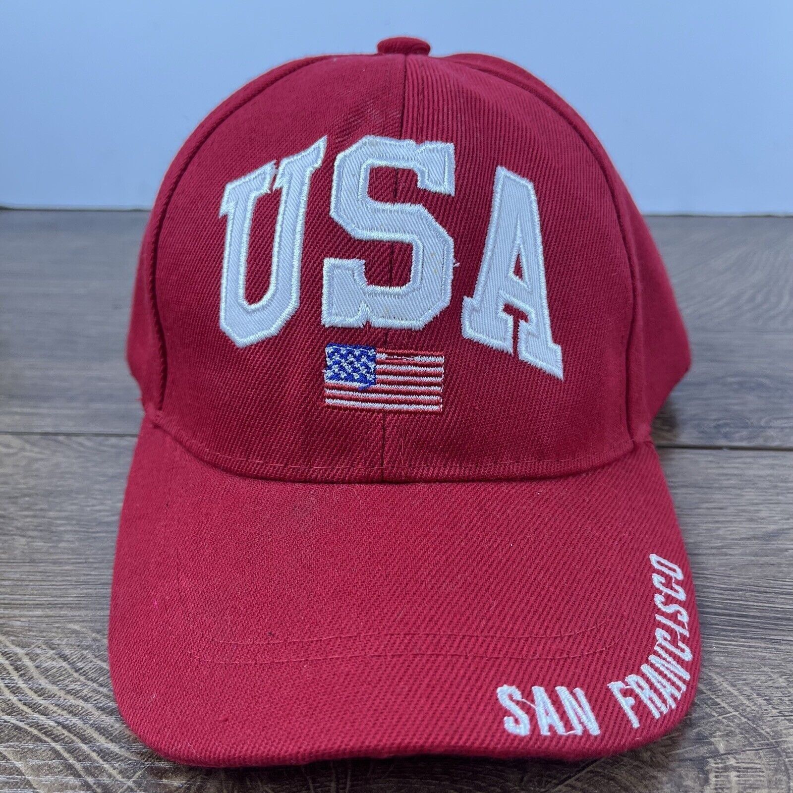 Other USA Hat San Francisco USA Hat Adjustable Hat Red Hat Adjusta Size ONE SIZE - 2 Thumbnail