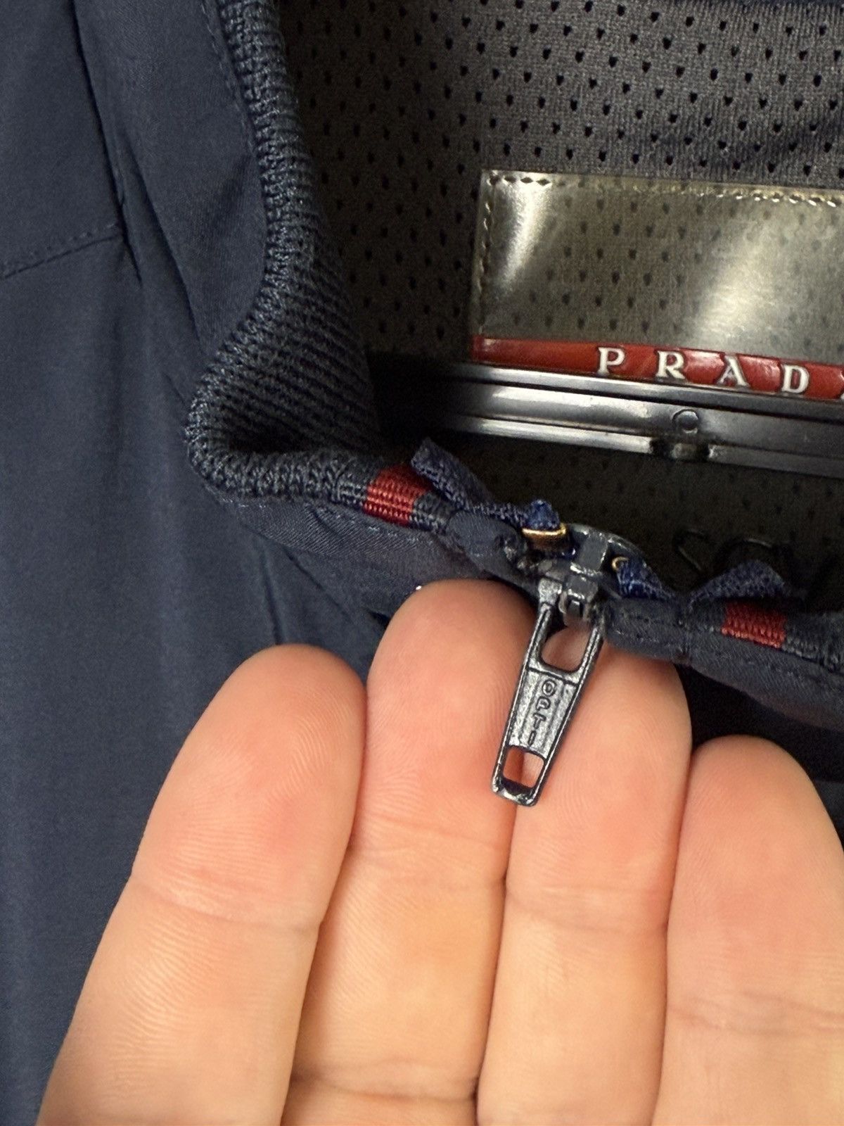 Prada Vintage Prada Sport Red Tab Logo Nylon Windbreaker Jacket Size US L / EU 52-54 / 3 - 21 Thumbnail