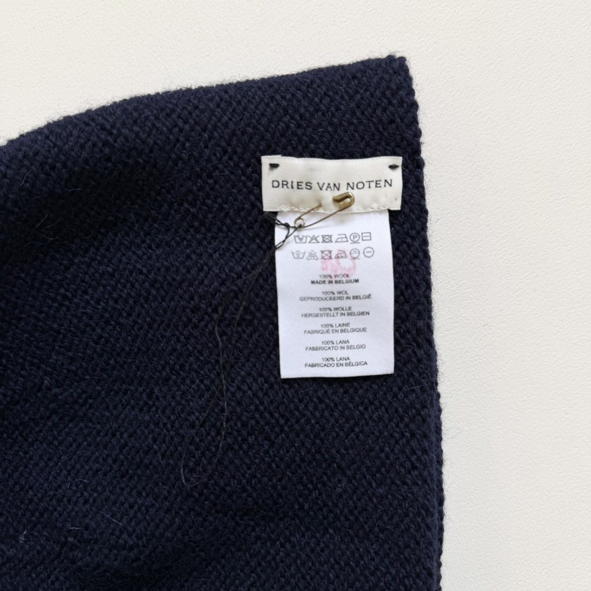 Dries Van Noten Brushed Dark Blue Wool Beanie Hat Size ONE SIZE - 11 Thumbnail