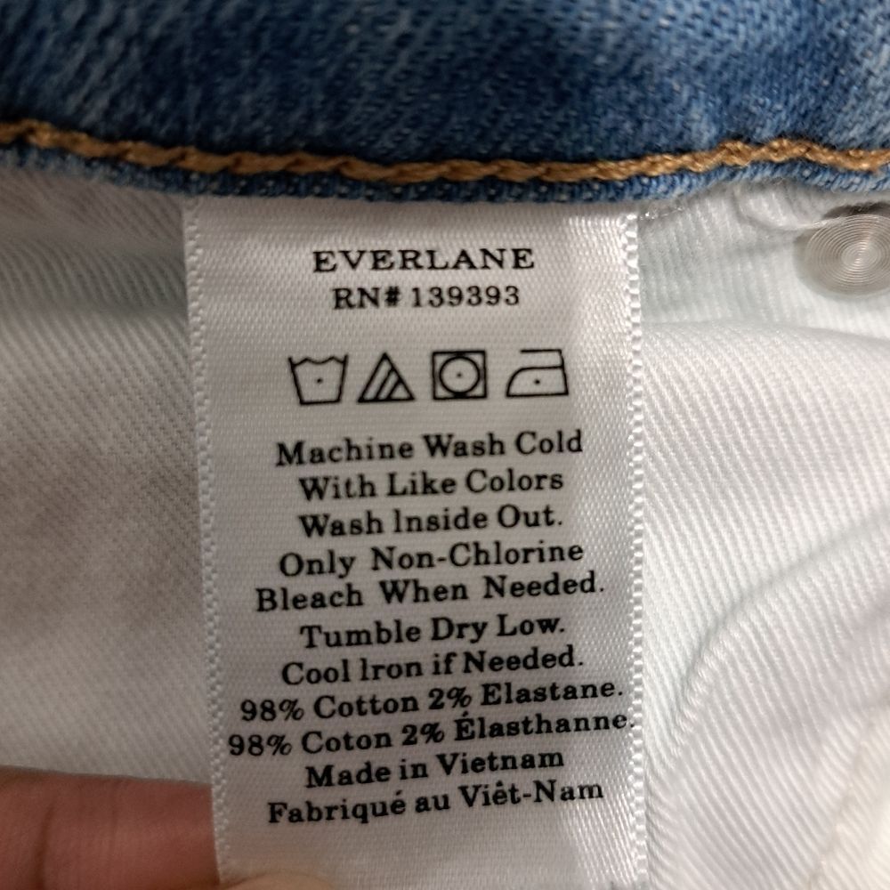 Everlane Everlane Womens Ankle Straight Jeans Cotton Blend Size 28 Li Size 28" / US 6 / IT 42 - 5 Thumbnail