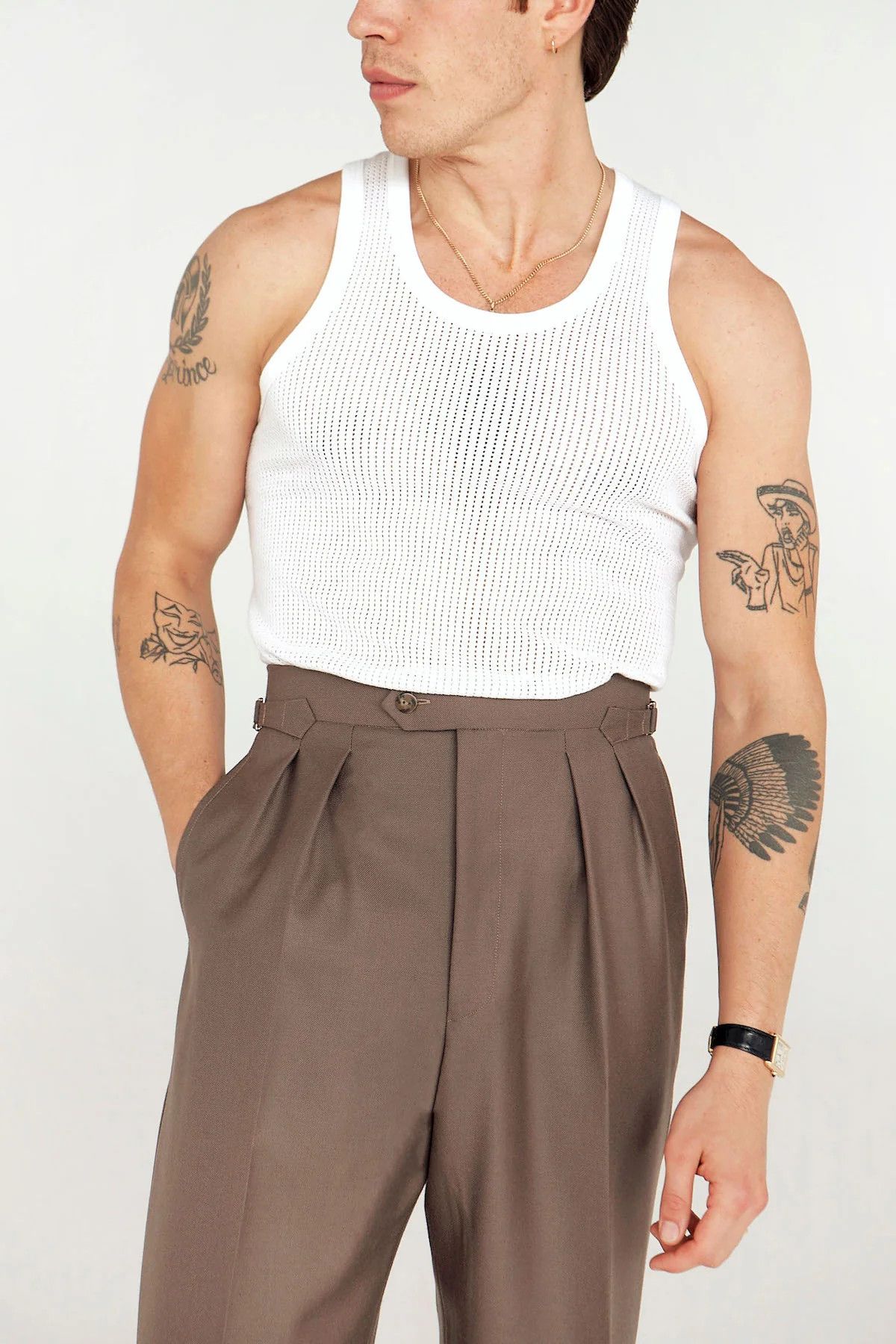 Scott Fraser Collection 💚 Scott Fraser Collection Perforated Vest White 2 Pack NEW Size US M / EU 48-50 / 2 - 3 Thumbnail
