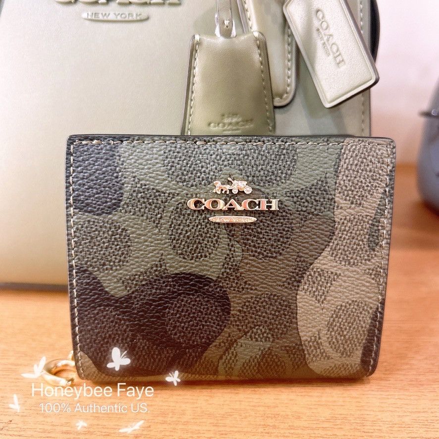 Coach Snap Wallet In Signature Camo Print CW538 Size ONE SIZE - 1 Thumbnail
