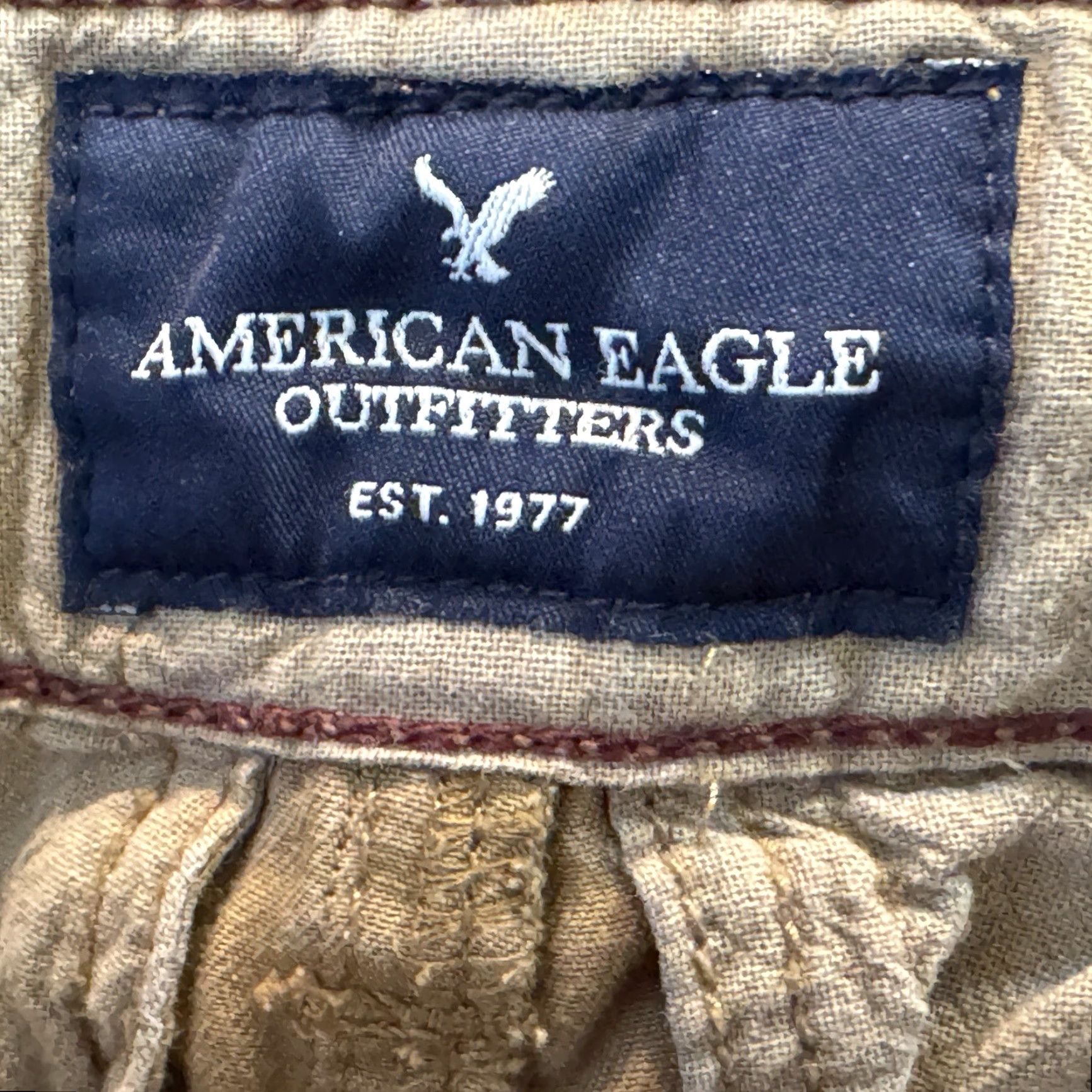 American Eagle Outfitters American Eagle Cargo Shorts Mens 26 Dark Khaki Brown 100% Cotton Classic Size US 26 / EU 42 - 5 Thumbnail