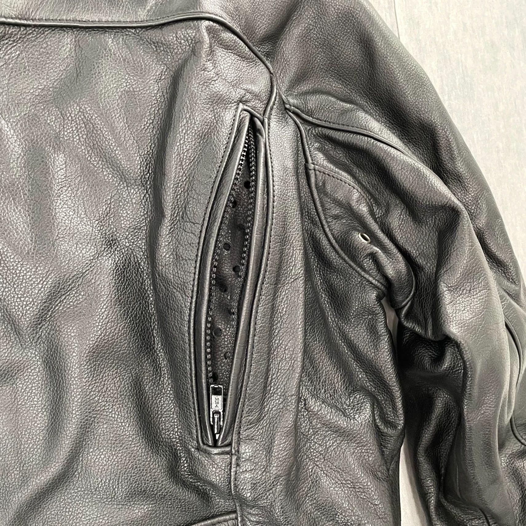 Harley Davidson VINTAGE Harley-Davidson Women's Leather Jacket 36W Black Motorcycle Biker Casual Size XS / US 0-2 / IT 36-38 - 7 Thumbnail