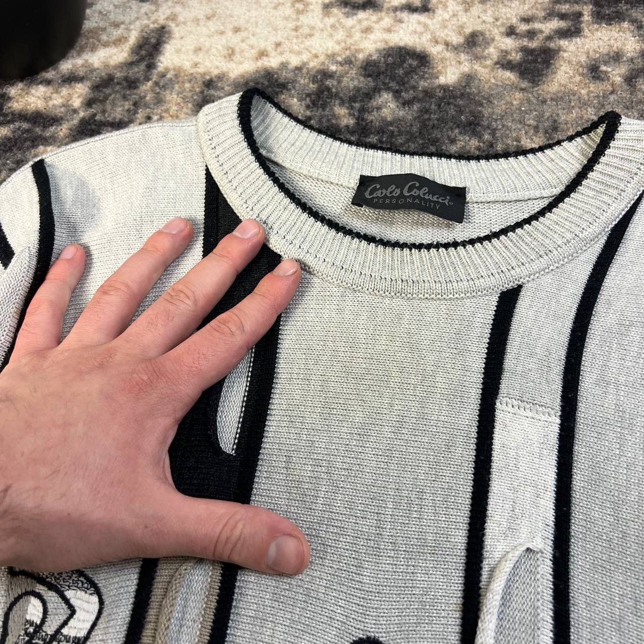 Carlo Colucci Carlo Colucci Vintage 90s Dance Man Logo Rare Sweater Size US L / EU 52-54 / 3 - 9 Thumbnail