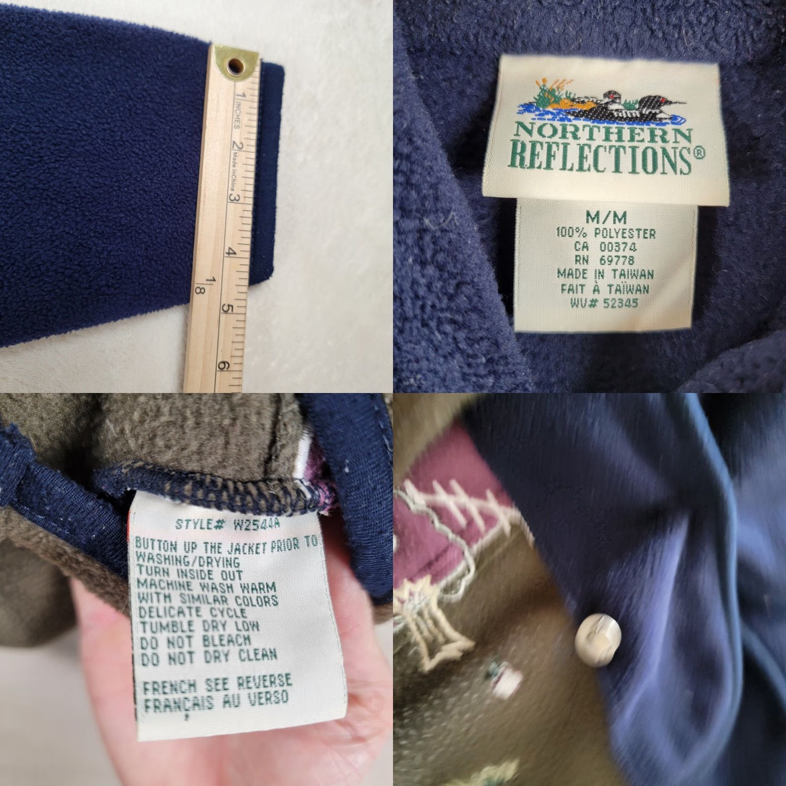 Northern Reflections VINTAGE Northern Reflections Women's Jacket M Blue Sheep Novelty Fleece Reflective Pasture Style Basic Debut Travel Casual Party/Cocktail Size M / US 6-8 / IT 42-44 - 10 Thumbnail