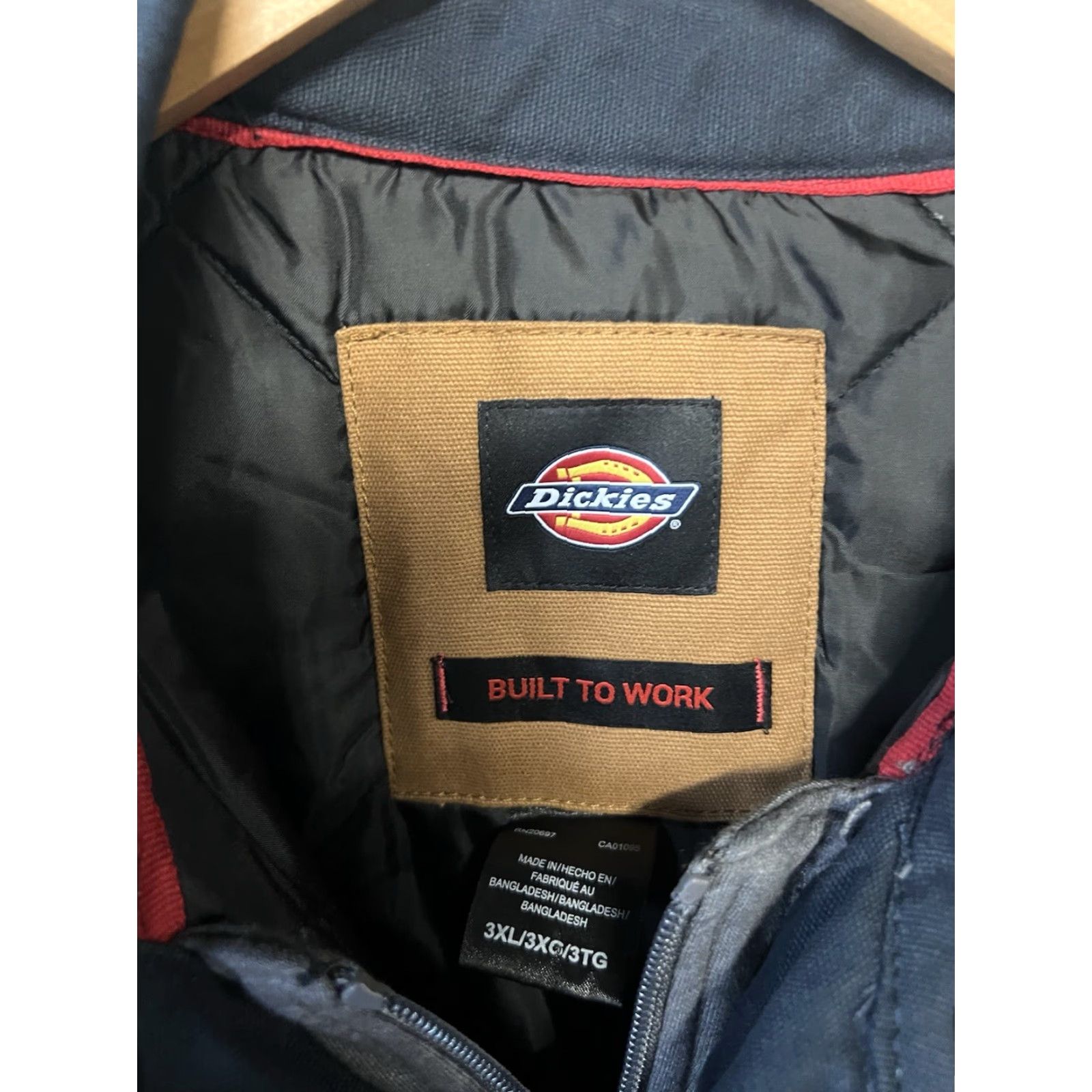 Dickies Dickies Jacket Blue Long Sleeve Full Zip Workwear Double Pocket 3XL Mens Cotton Quilted Long Length Adult Mens Size US XXL / EU 58 / 5 - 3 Thumbnail