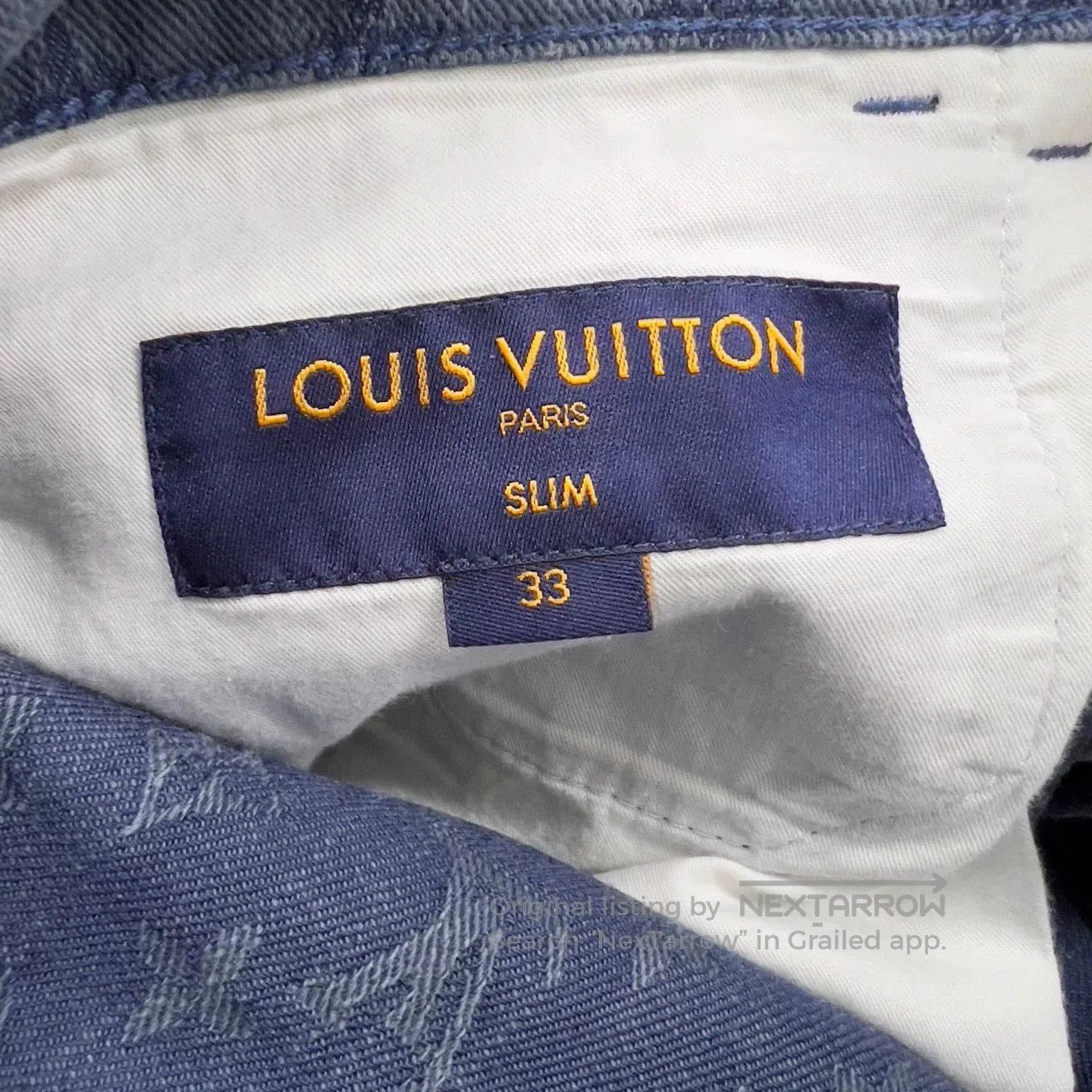Louis Vuitton Louis Vuitton Blue Monogram Denim Jeans. Size US 33 - 3 Thumbnail