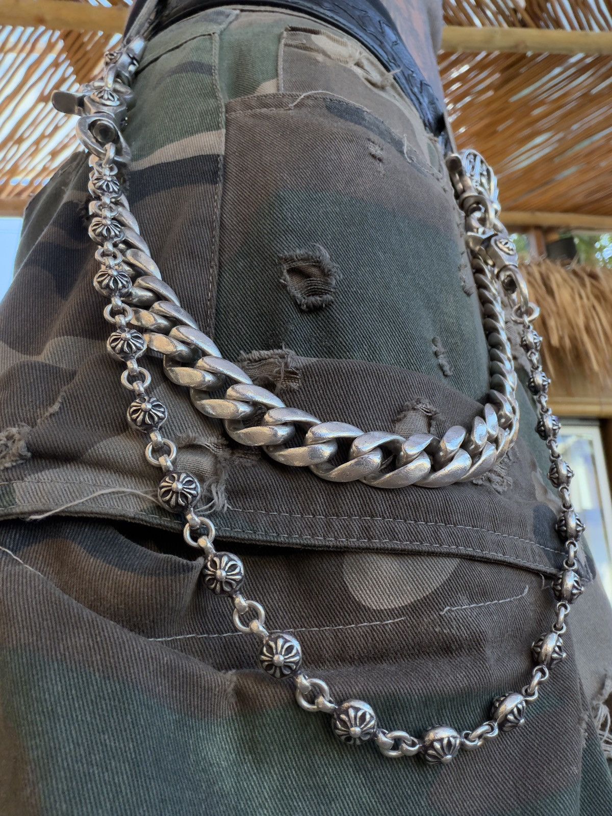 Chrome Hearts Chrome Hearts Mask 2 Clip Roll Chain | Grailed