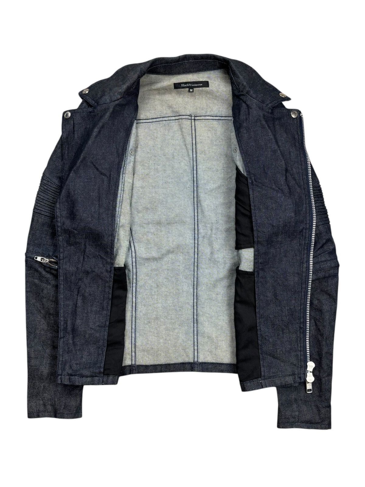 Isamu Katayama Backlash 2000s Black by Vanquish - Rider Denim Jacket Size US M / EU 48-50 / 2 - 2 Thumbnail