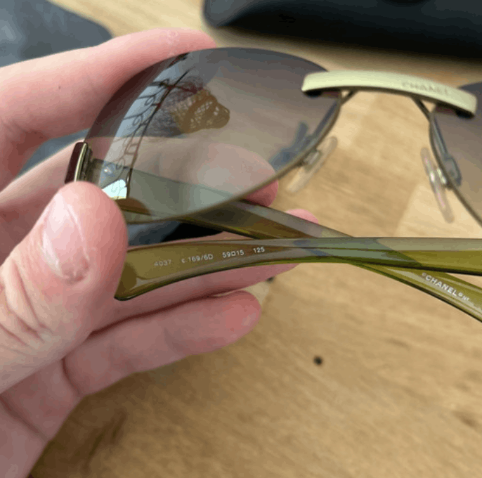 Chanel Chanel Sunglasses 4037 Rhinestone CC 4017 Rimless Vintage Size ONE SIZE - 5 Thumbnail