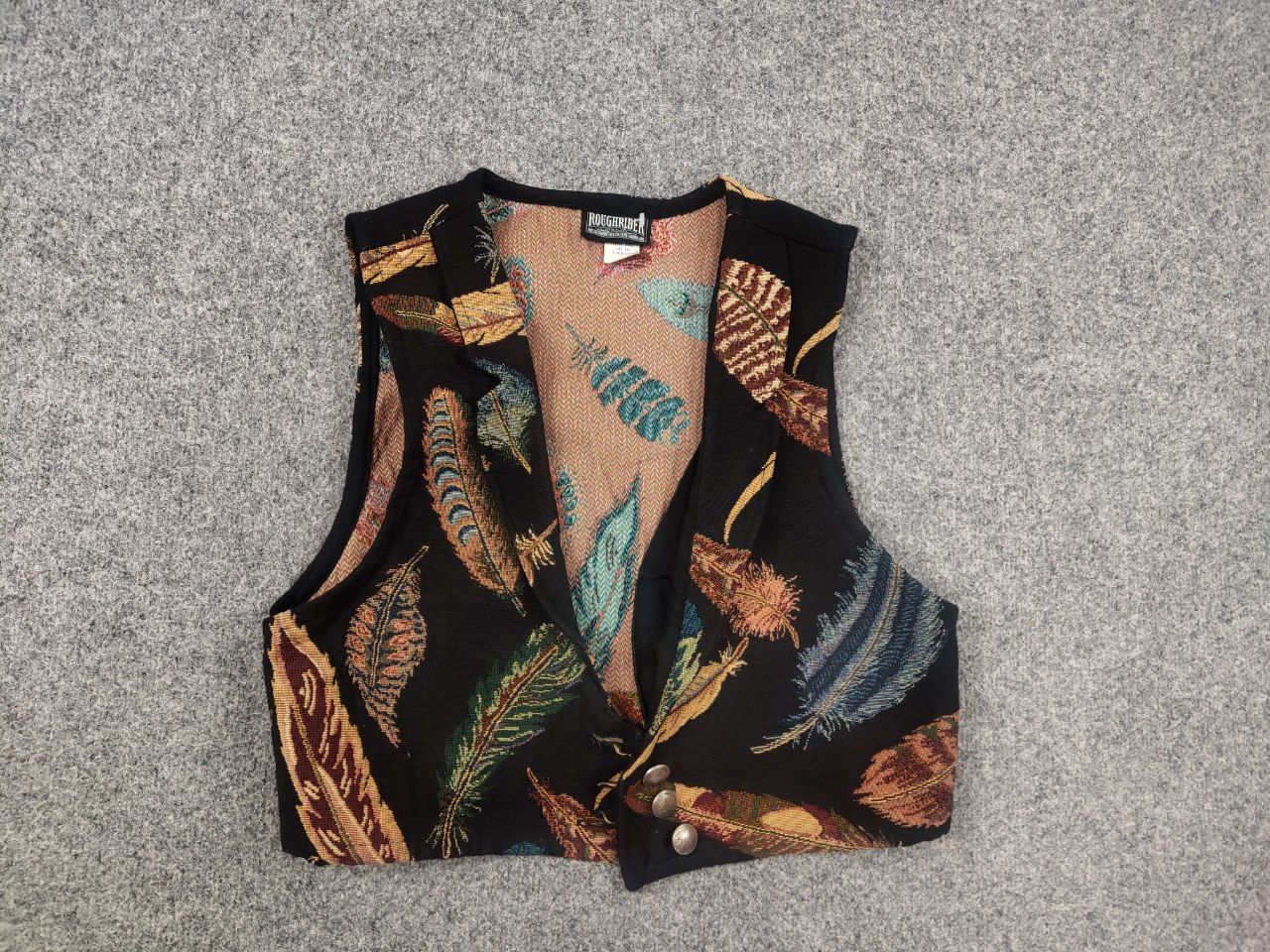 Vintage Vintage 90's Rough Rider Circle Western Tapestry Vest Jacket Size US L / EU 52-54 / 3 - 2 Thumbnail