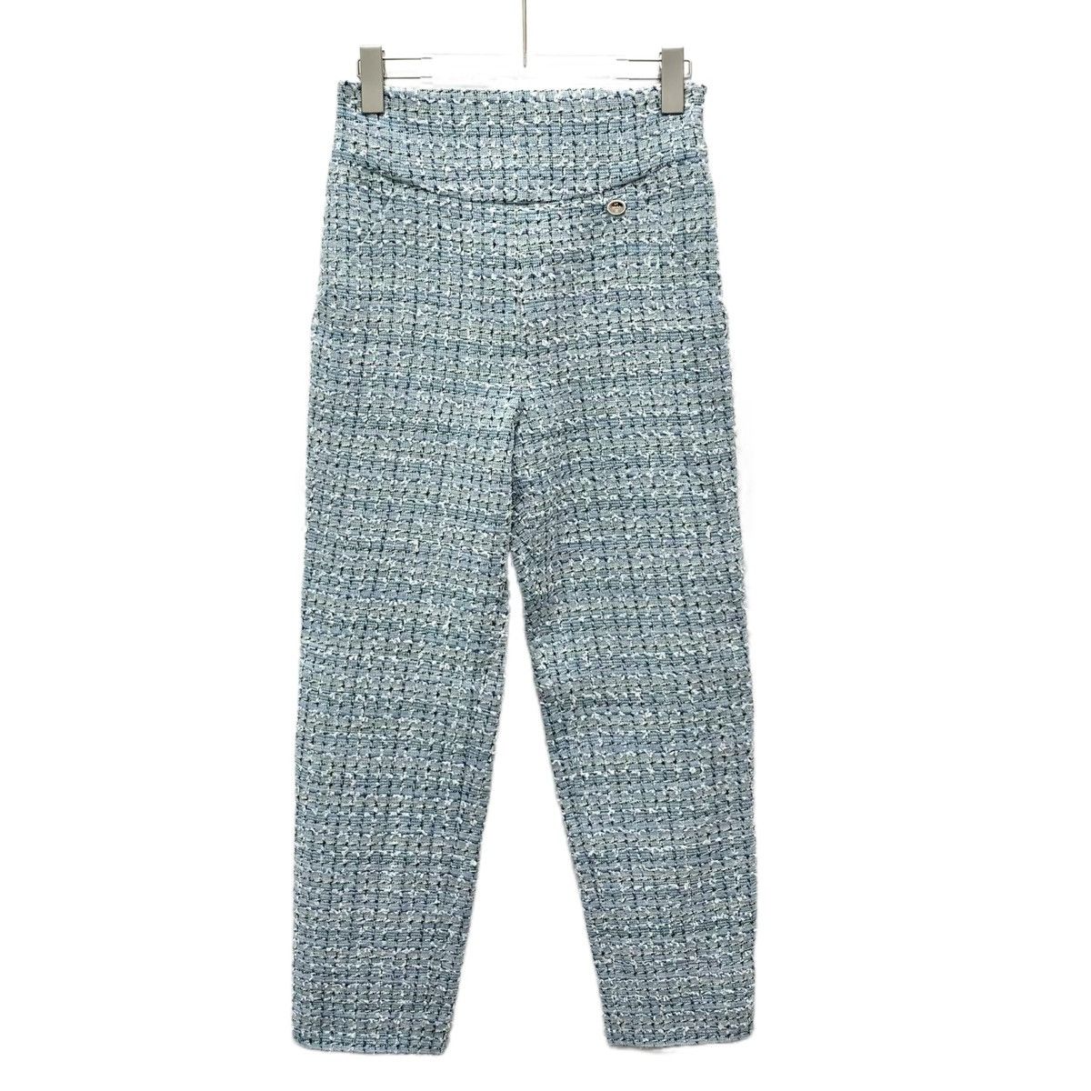 Chanel Chanel Cruise Collection Blue Woven Tweed Casual Pants K26WX Size 26" / US 2 / IT 38 - 1 Thumbnail