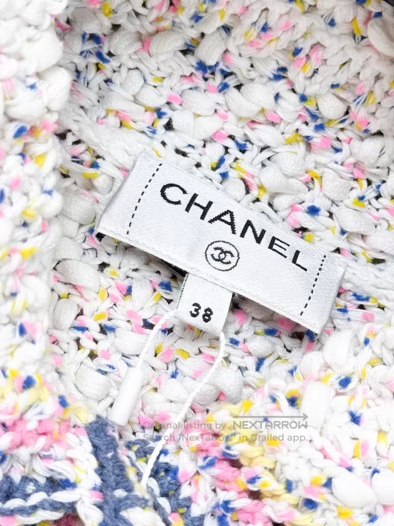 Chanel Chanel Ice cream mixed beige pink blue and yellow woven lo Size XS / US 0-2 / IT 36-38 - 6 Thumbnail
