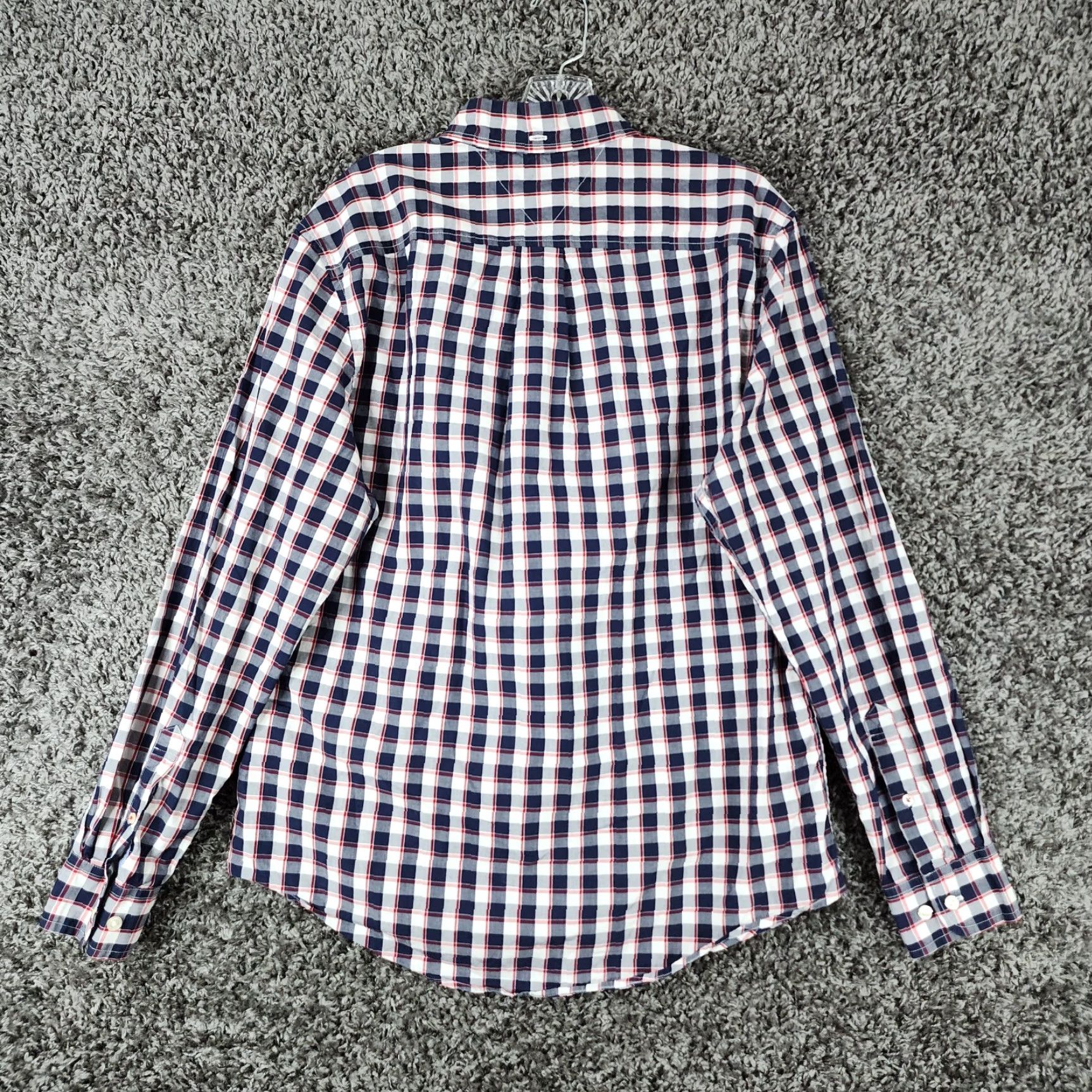 Tommy Hilfiger TOMMY HILFIGER Button-Up Shirt Mens Plaid Long Sleeve Size L Multicolor Blue Red Patterned Shirt Mens BMI Size US L / EU 52-54 / 3 - 5 Thumbnail