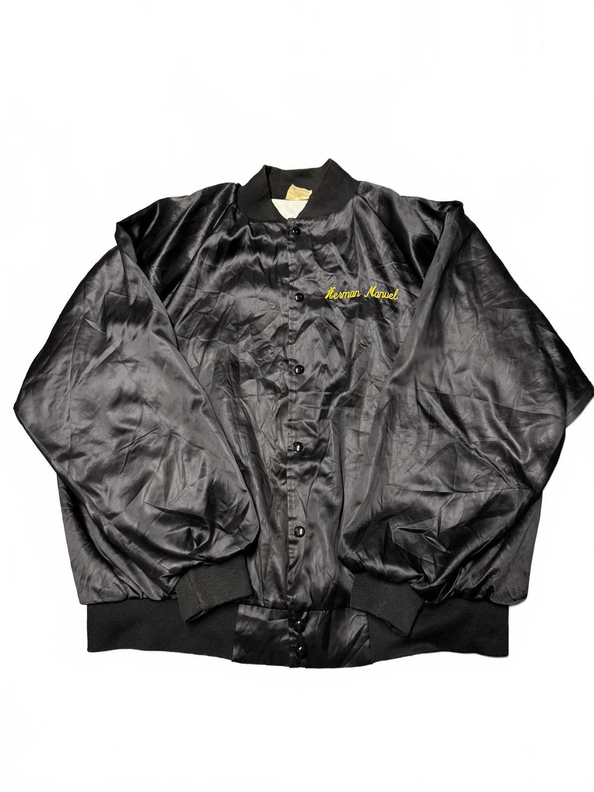 Other Vintage Black Satin Bomber Jacket with Embroidery Size US XXL / EU 58 / 5 - 2 Thumbnail