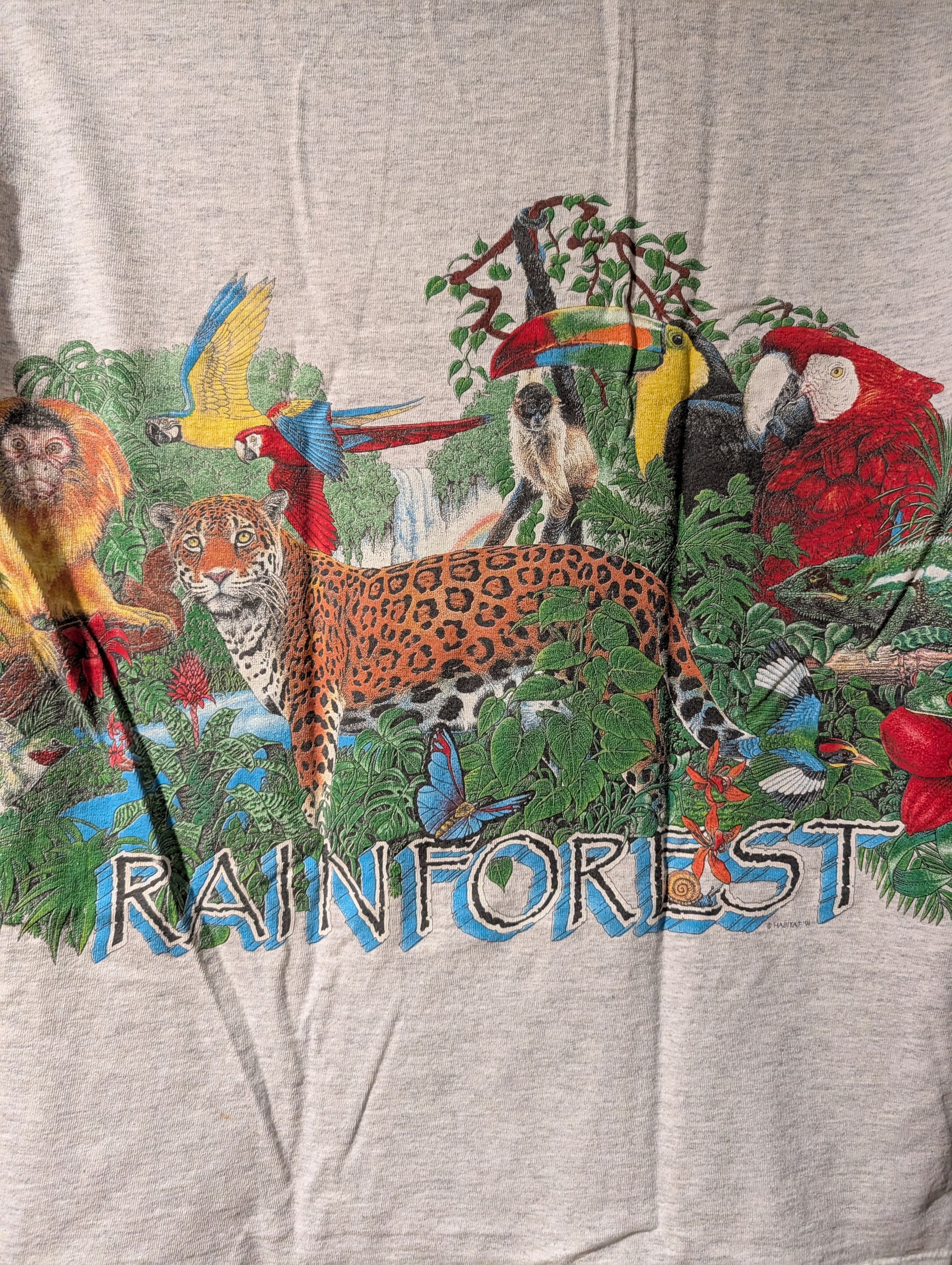 Arts & Science Vintage 1991 Rainforest Habitat Wrap Around Medium T-Shirt Size US M / EU 48-50 / 2 - 8 Thumbnail