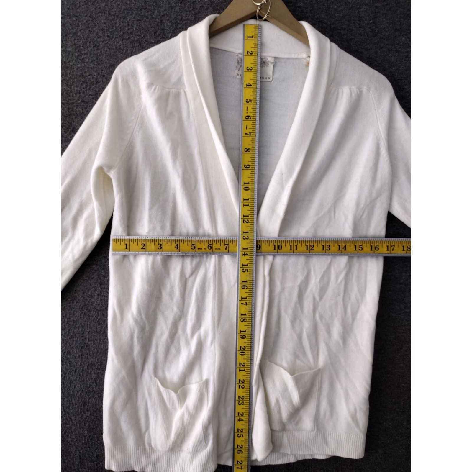 Vintage BBIEM ORGAN Women's Long Sleeve Cardigan Sweater Ivory Pockets S Vintage No Size S / US 4 / IT 40 - 4 Thumbnail