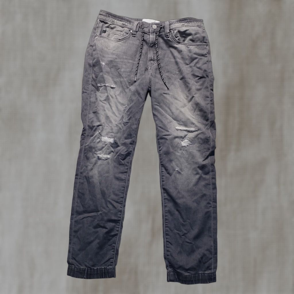 H&M H&M Jeans Men Slim Skinny Pants 29x32 Gray Denim 5-Pocket Distressed Stretch N/A N/A Size US 29 - 1 Thumbnail