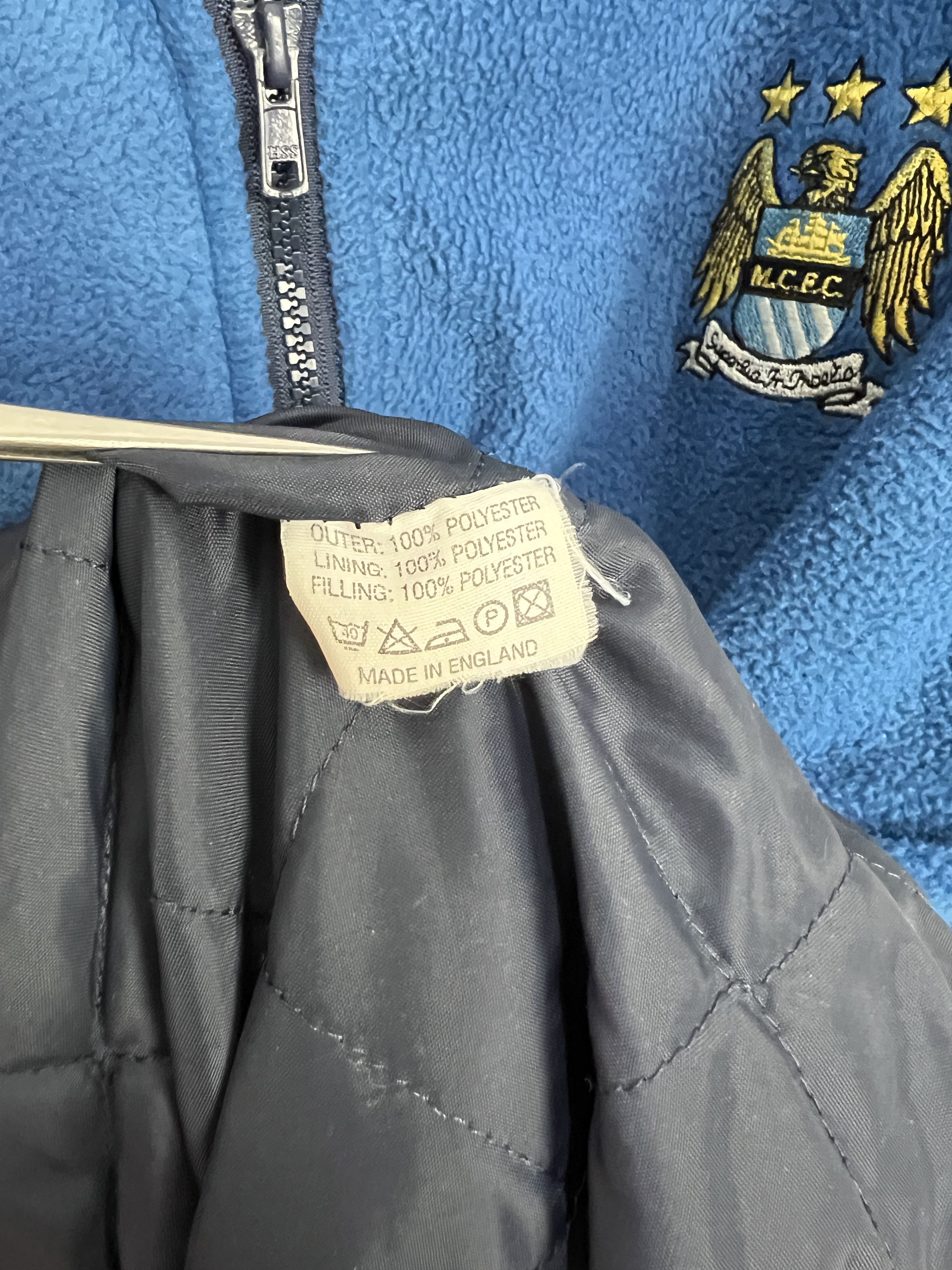 Adidas Vintage Manchester City Football Fleece Jacket Rare Size US M / EU 48-50 / 2 - 14 Thumbnail