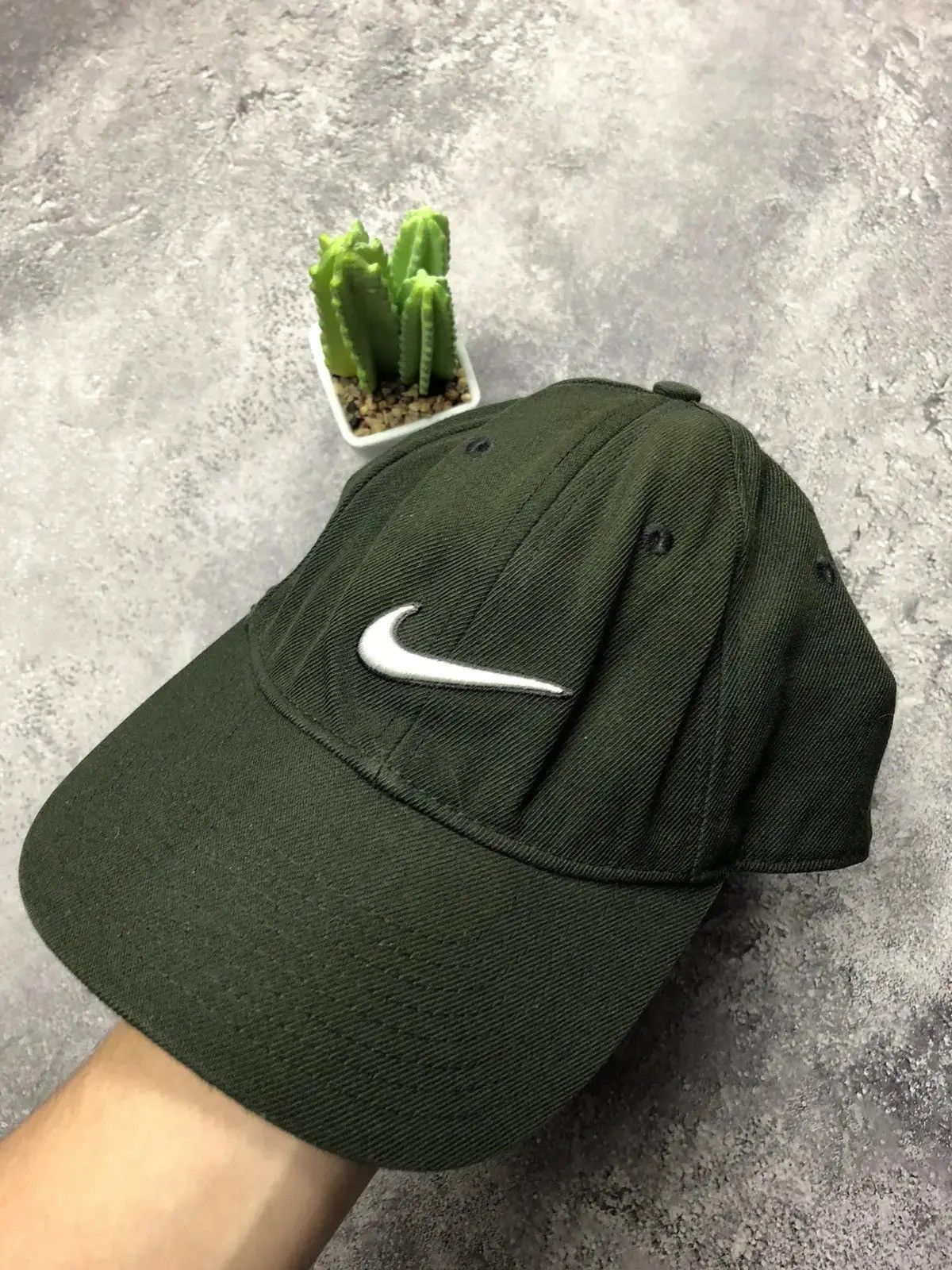 Nike NIKE Hype Streetwear Big Centre Swoosh Navy Green Cap Hat Size ONE SIZE - 1 Thumbnail
