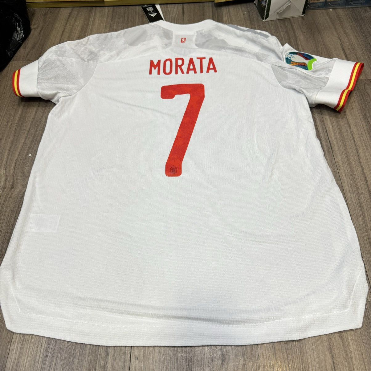 Adidas Spain Euro2020 player issue away shirt #7 Morata (Bnwt) Size US XL / EU 56 / 4 - 2 Thumbnail